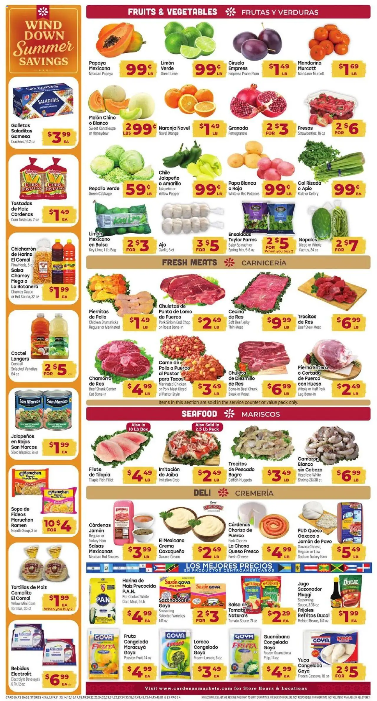 Cardenas Weekly Ad - CA - valid from 17.09.2025 | Page: 4 | Products: Box, Pork, Pepper, Seafood