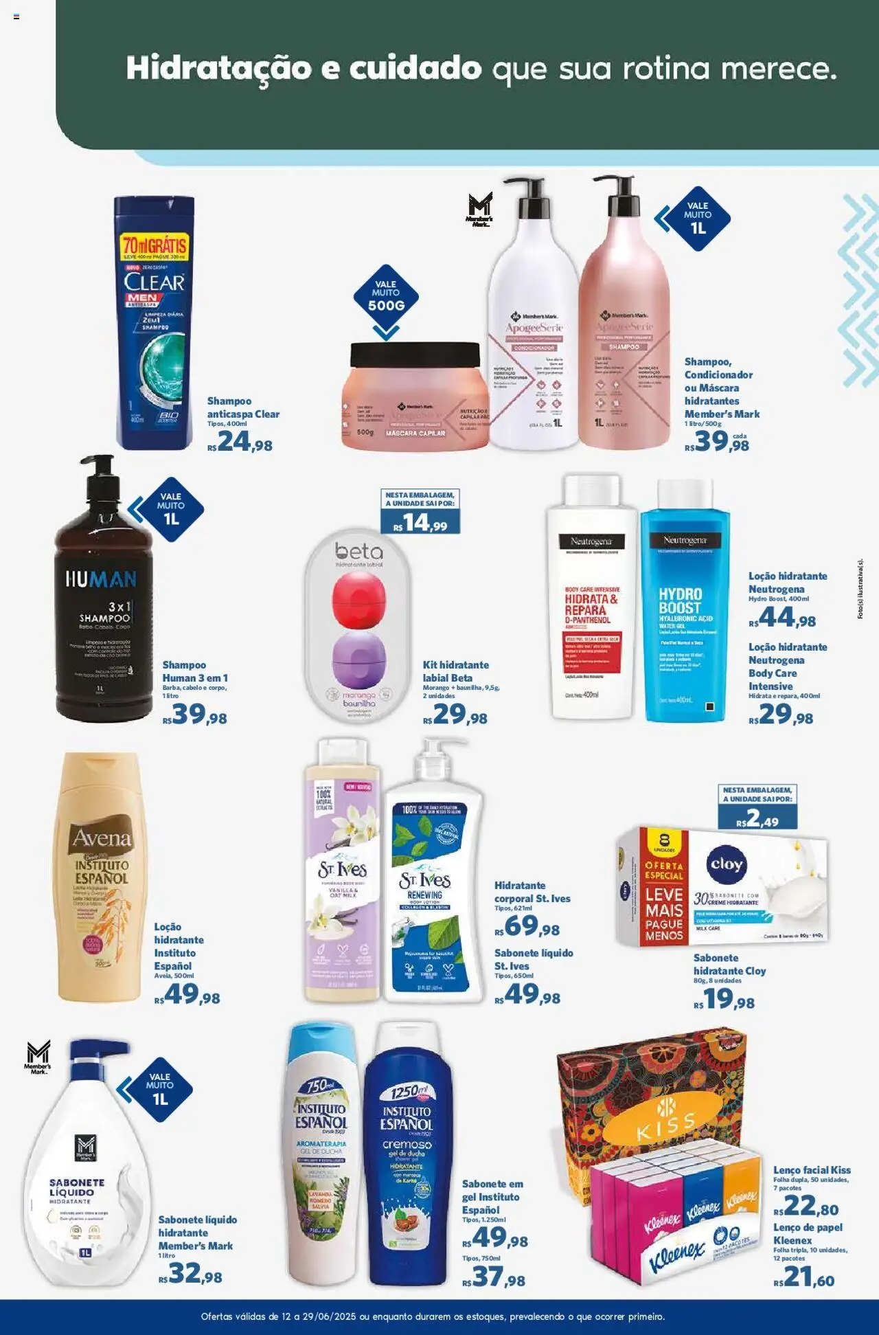 Sam's Club Folheto - válido de 12.06.2025 | Página: 10 | Produtos: Condicionador, Sabonete, Body, Sabonete líquido