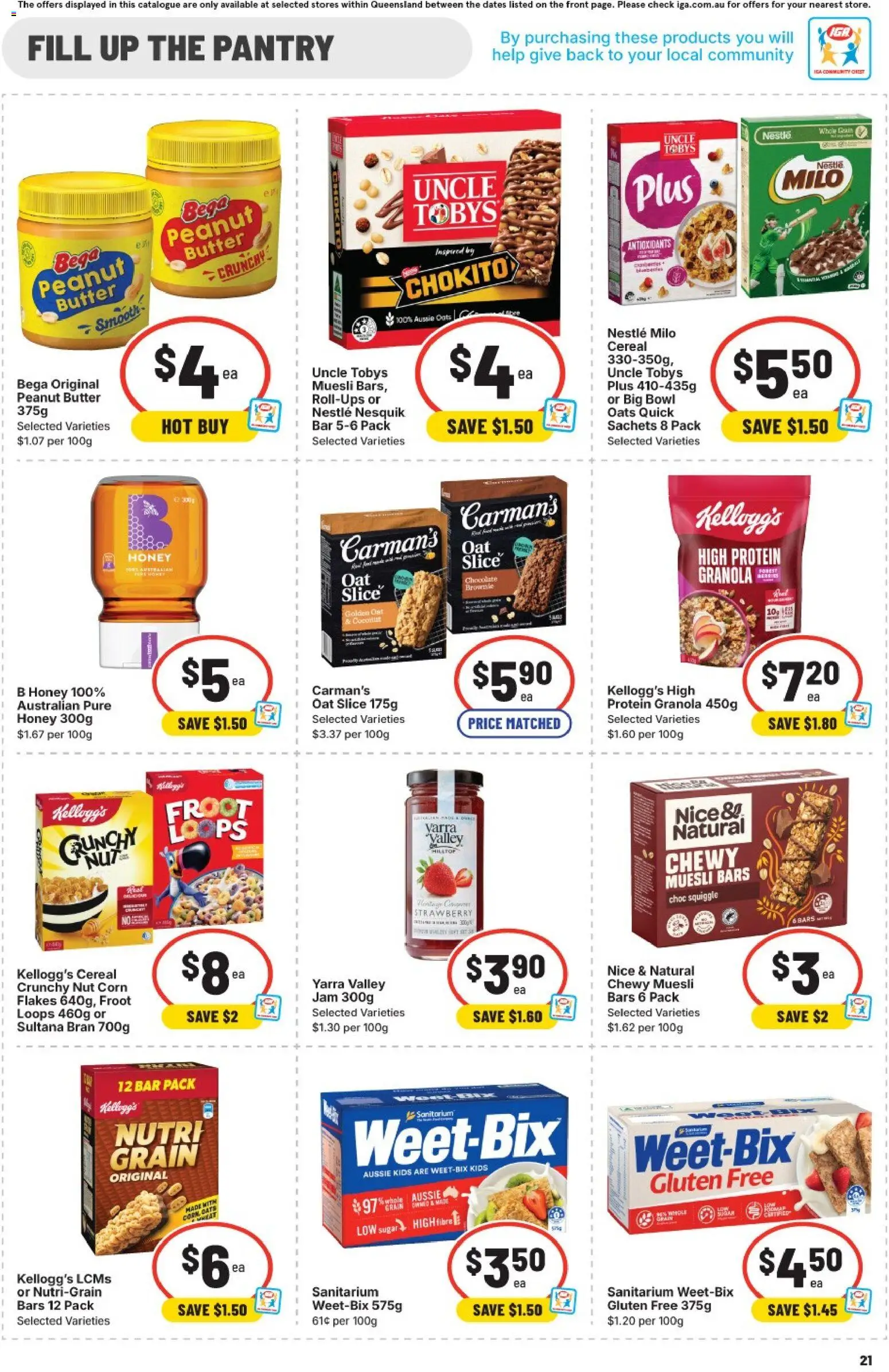 IGA catalogue - valid from 11.03.2026 | Page: 23 | Products: Butter, Honey, Cereal, Flakes