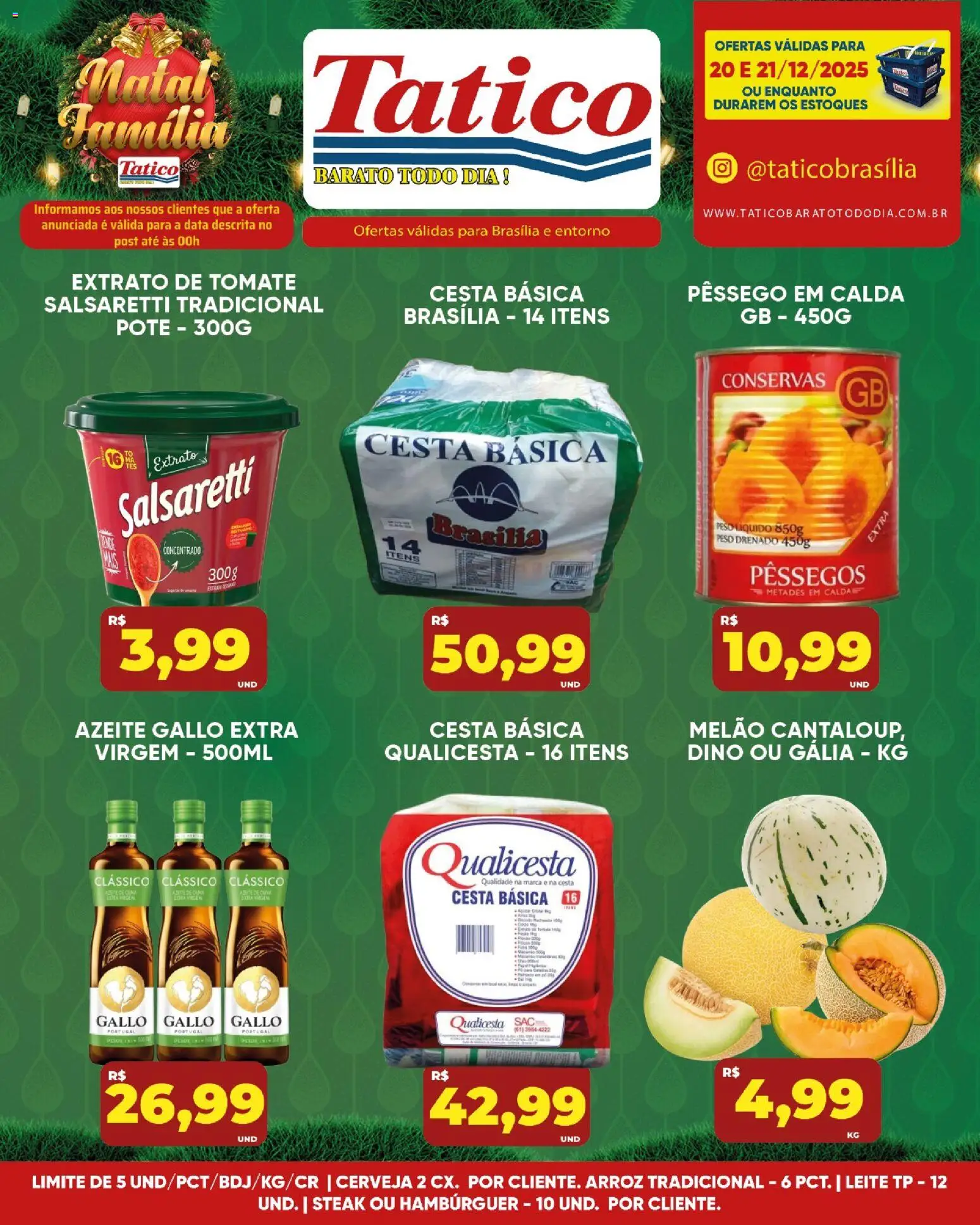 Tatico Folheto - válido de 20.12.2025 | Página: 16 | Produtos: Melão, Pêssego, Cama, Arroz