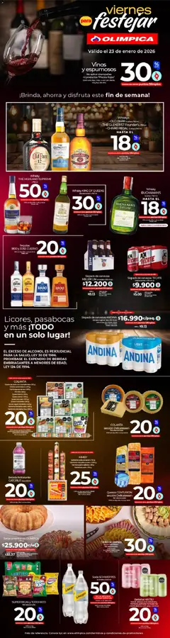 Olímpica - Viernes para festejar -  Vista previa de la revista de la tienda Olímpica valido desde el 23.01.2026
