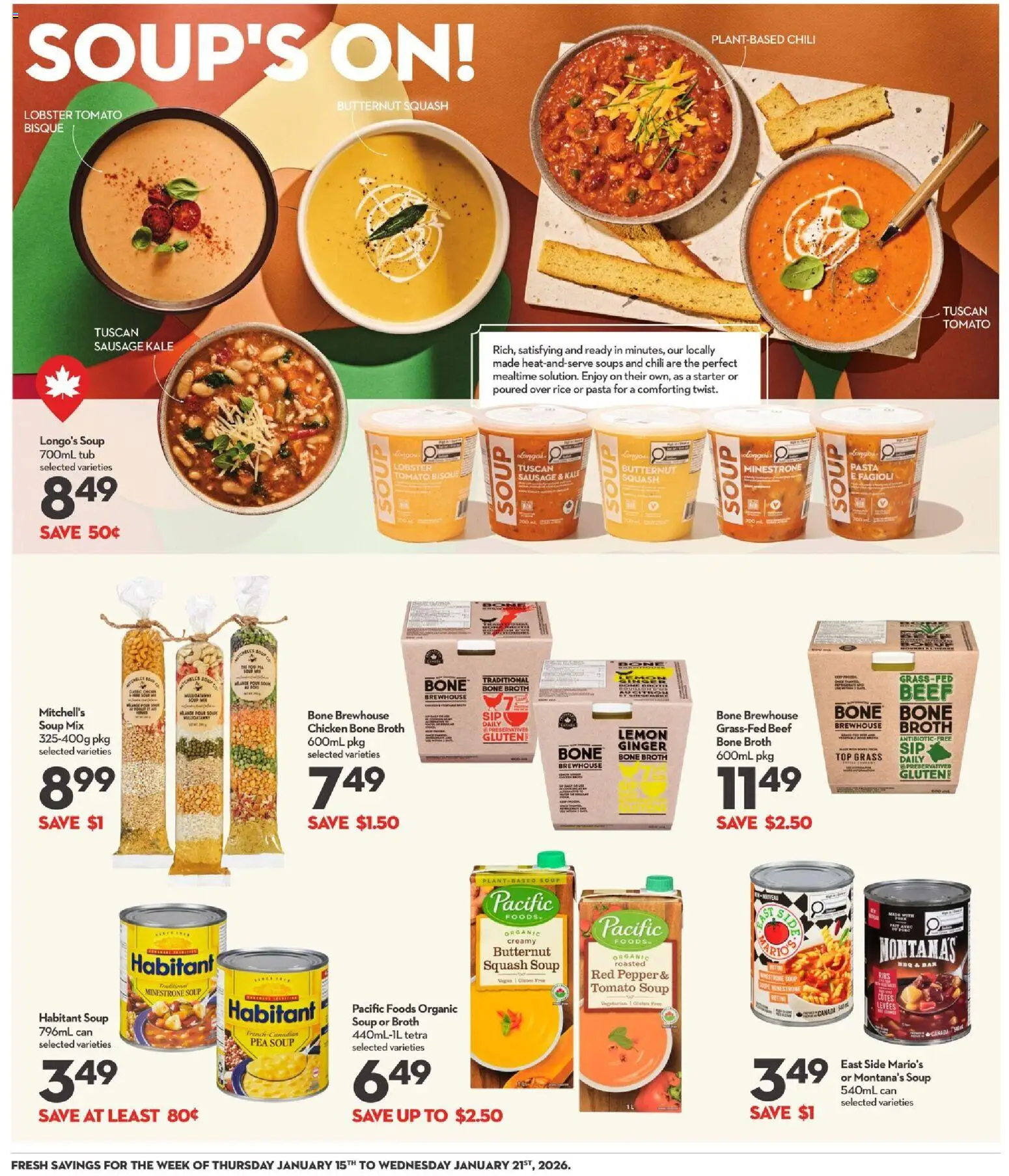 Longo's flyer valid from 15.01.2026 | Page: 9 | Products: Rice, Beef, Pasta, Chicken