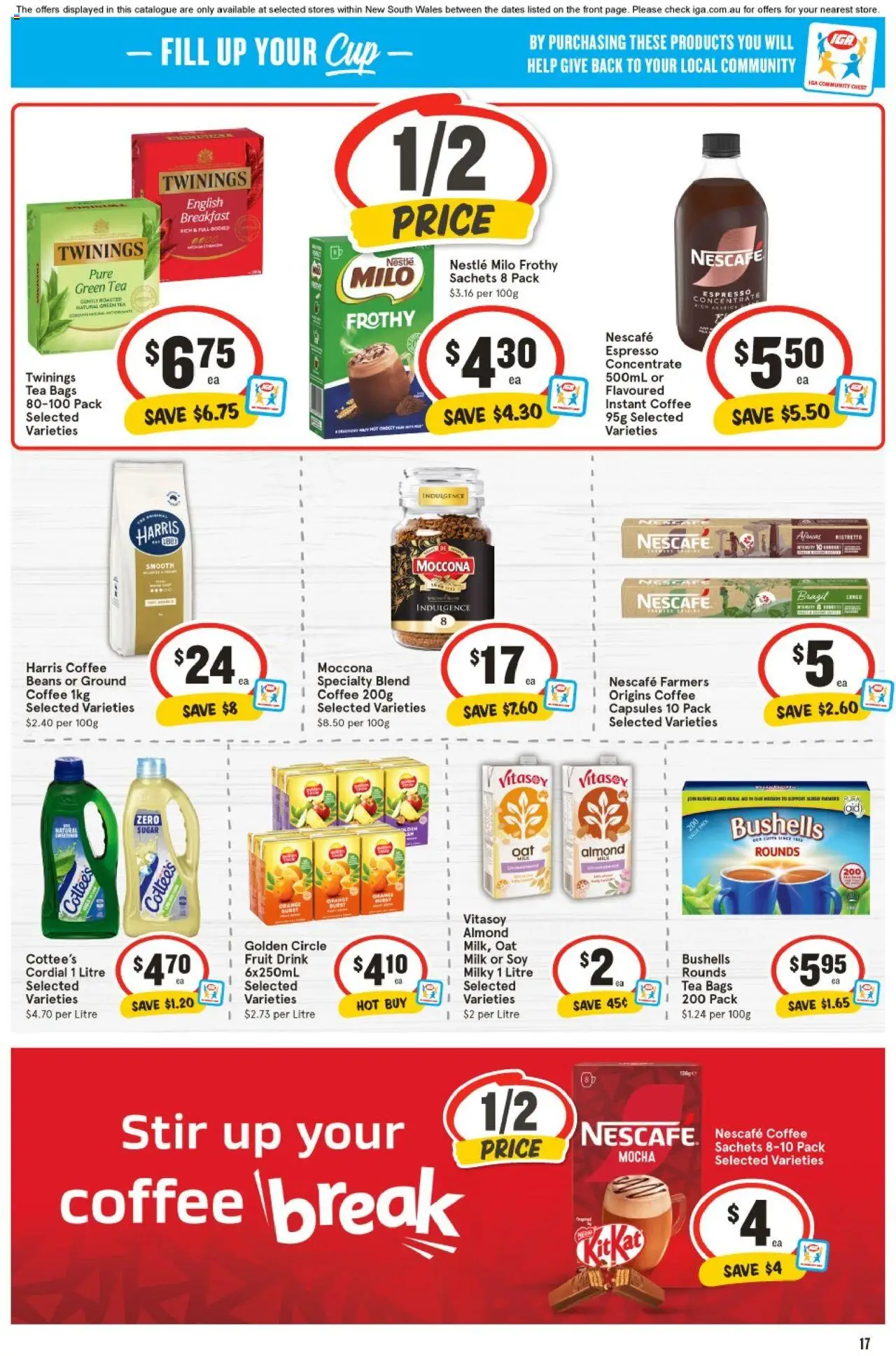 IGA catalogue - valid from 06.08.2025 | Page: 13 | Products: Tea, Sugar, Lemon, Peach