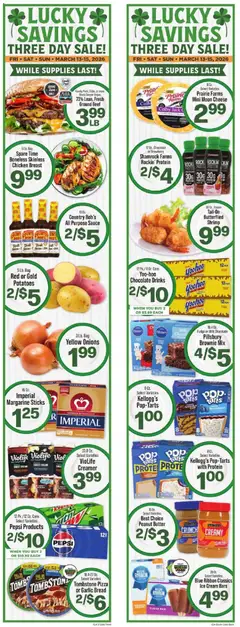 Preview of IGA weekly ads valid from 11.03.2026 | Page: 2 | Products: Milk, Chocolate, Beef, Potatoes