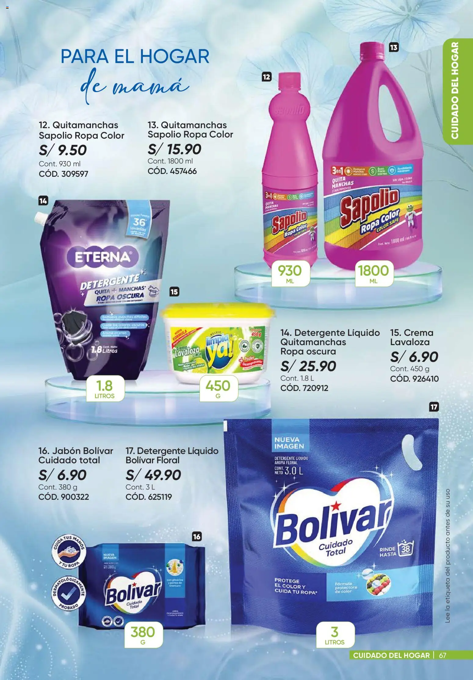 Catálogo Azzorti válido desde 14.04.2026 | Página: 67 | Productos: Quitamanchas, Detergente, Ropa, Crema