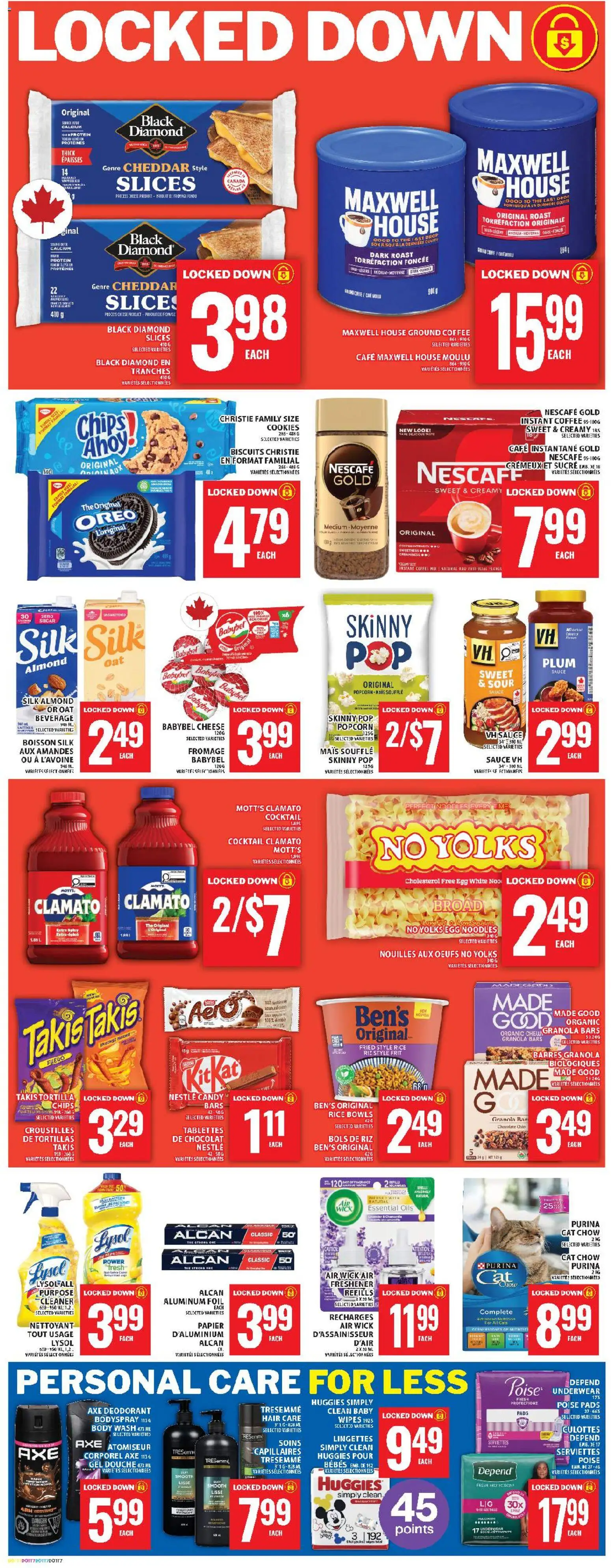 Food Basics flyer valid from 12.02.2026 | Page: 10 | Products: Noodles, Body wash, Deodorant, Coffee