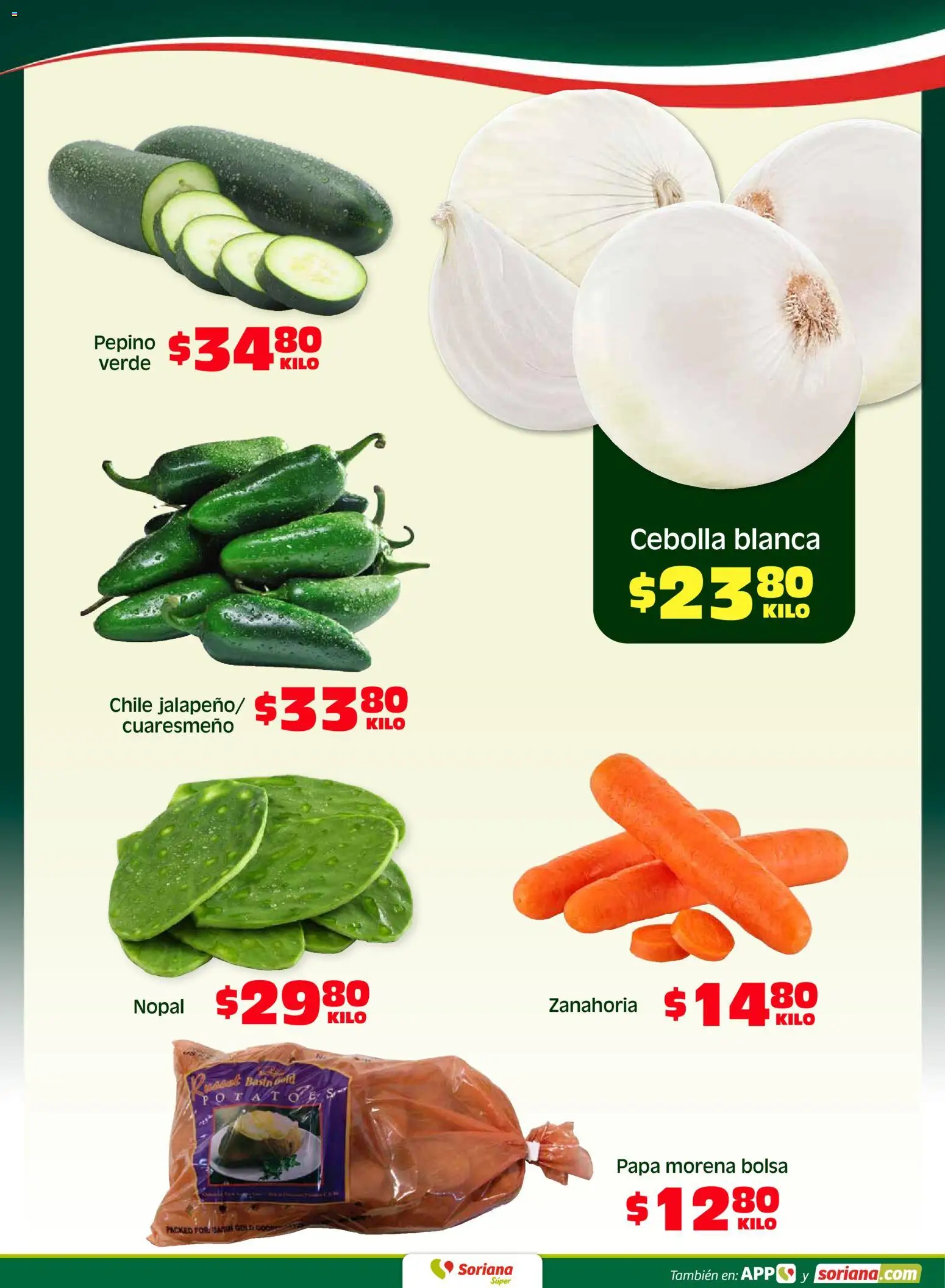 Nuevas ofertas de Soriana válidas en toda la República Mexicana desde el 03.04.2026. ¡Encuentra las mejores ofertas en Soriana Fin de Semana Súper: Saltillo y Torreón! | Página: 3 | Productos: Cebolla, Papa, Bolsa, Zanahoria