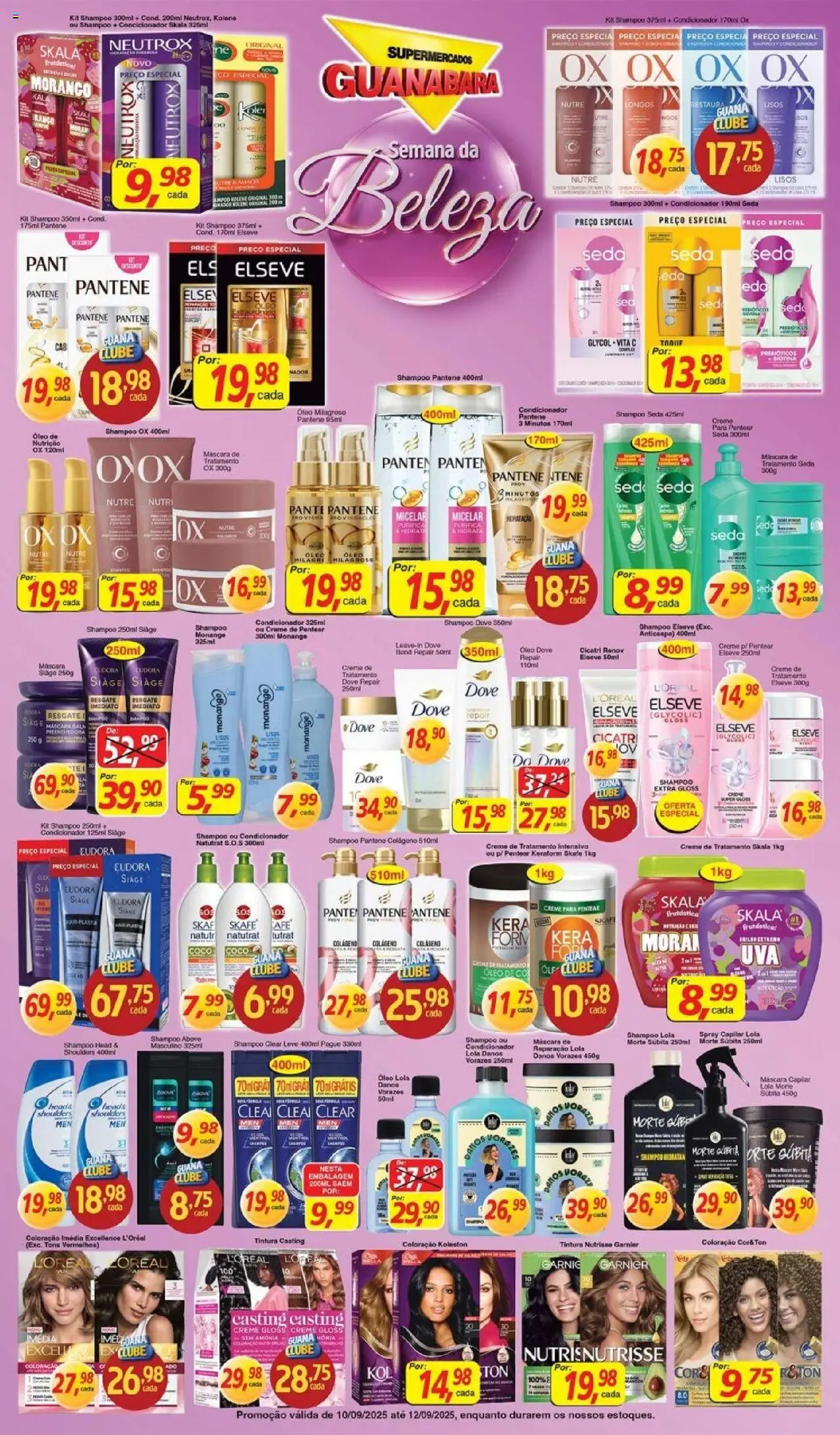 Supermercados Guanabara Folheto - válido de 10.09.2025 | Página: 3 | Produtos: Coco, Óleo, Shampoo pantene, Creme