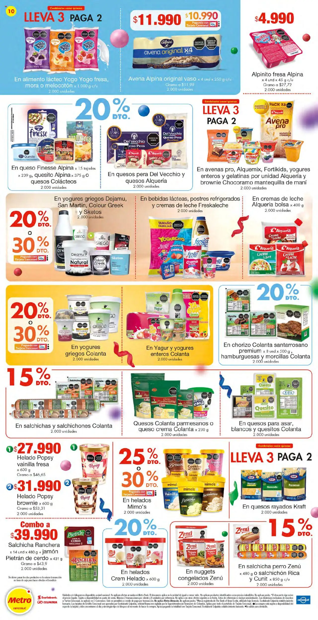 Metro revista - valida desde el 11.09.2025 | Página: 10 | Productos: Cerdo, Queso crema, Leche, Jamón