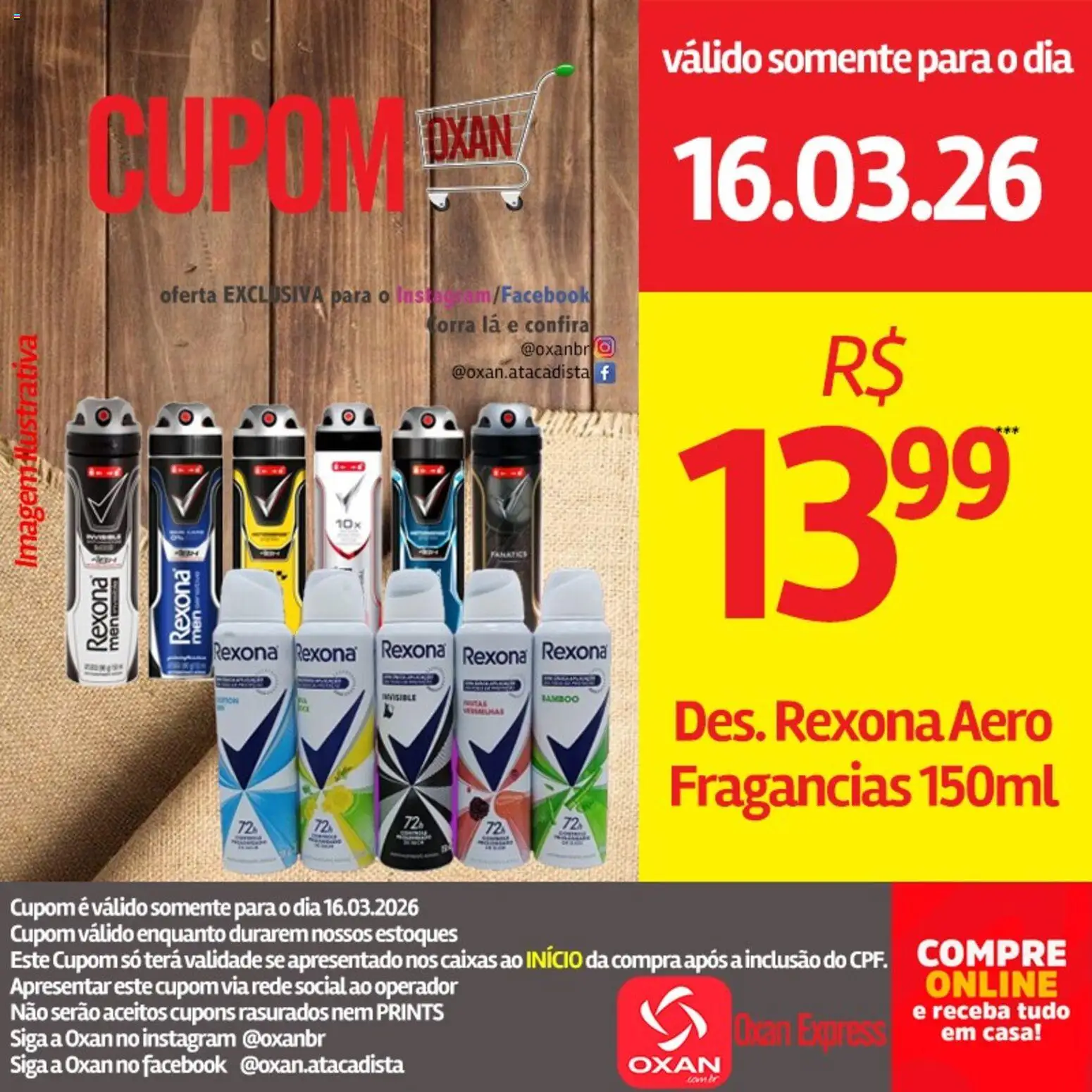 Oxan Atacadista Folheto - válido de 16.03.2026 | Página: 10 | Produtos: Rexona
