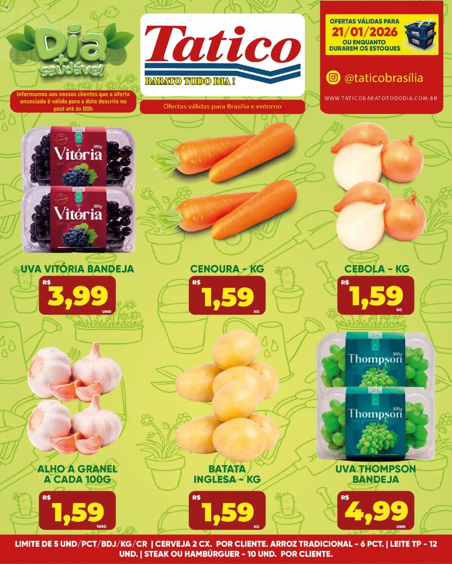 Tatico Folheto - válido de 21.01.2026 | Página: 12 | Produtos: Cebola, Cerveja, Cenoura, Bandeja