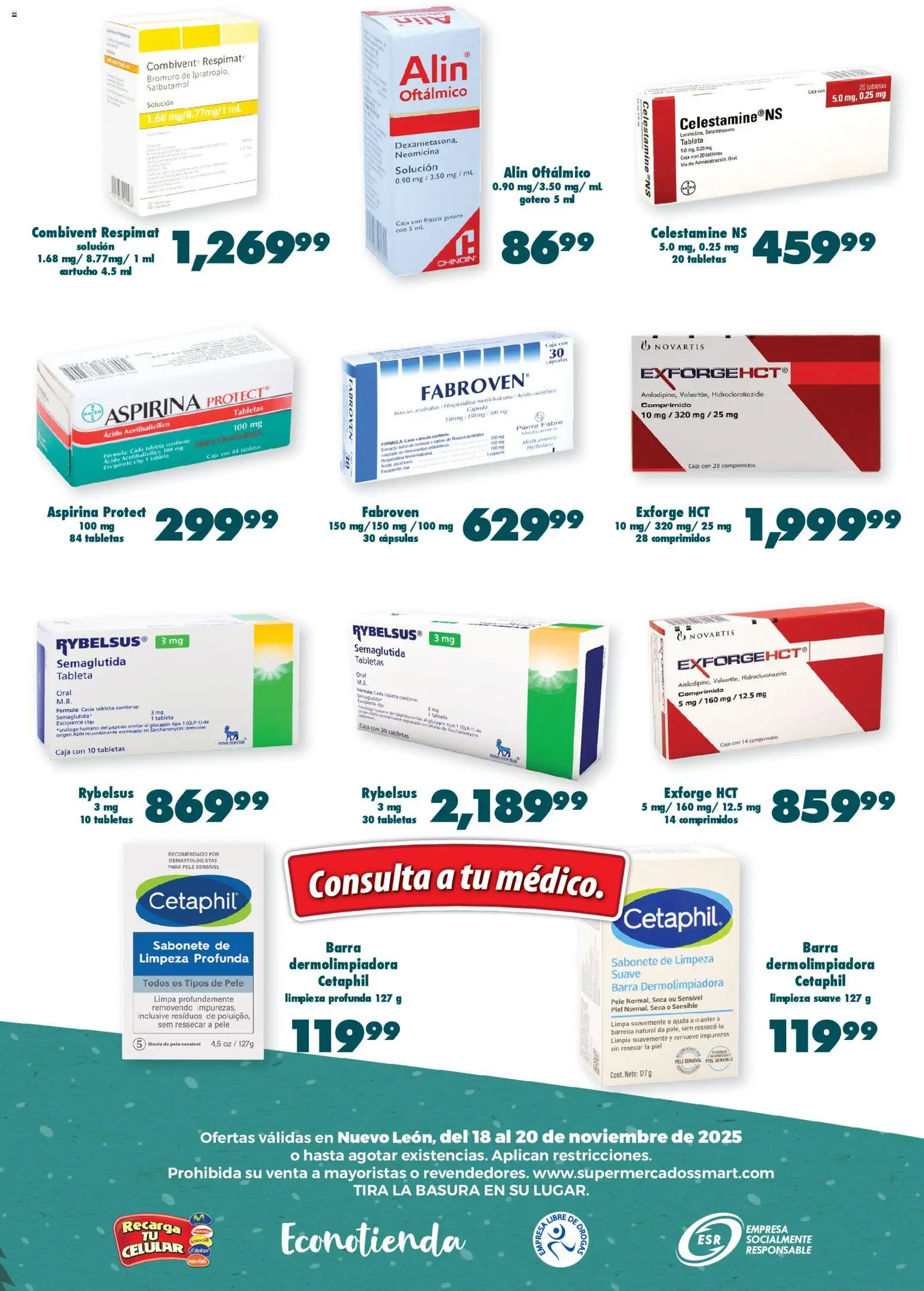 Nuevas ofertas de S-Mart válidas en toda la República Mexicana desde el 18.11.2025. ¡Encuentra las mejores ofertas en S-Mart folleto Ofertas de Feria Monterrey! | Página: 6 | Productos: Frasco, Barra, Caja, Tableta