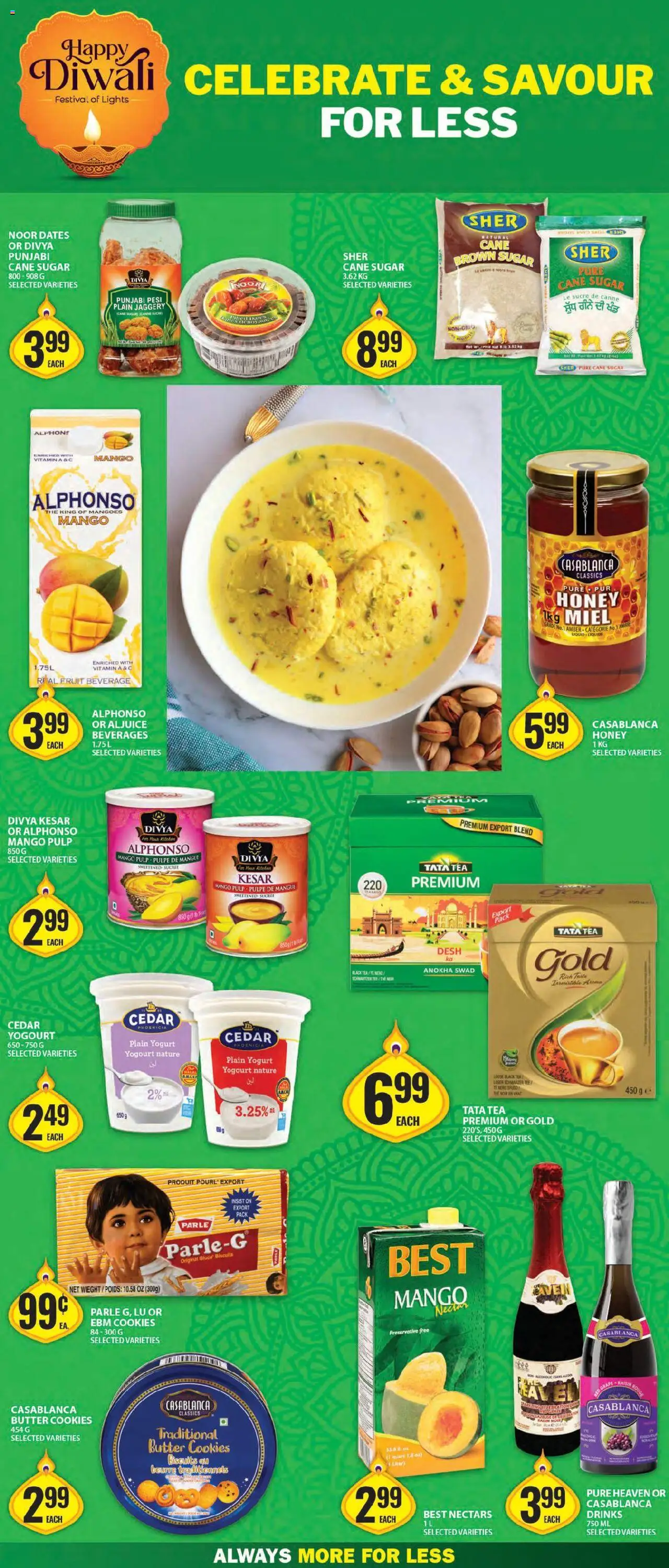 Food Basics flyer valid from 25.09.2025 | Page: 4 | Products: Tea, Cookies, Butter, Yogurt