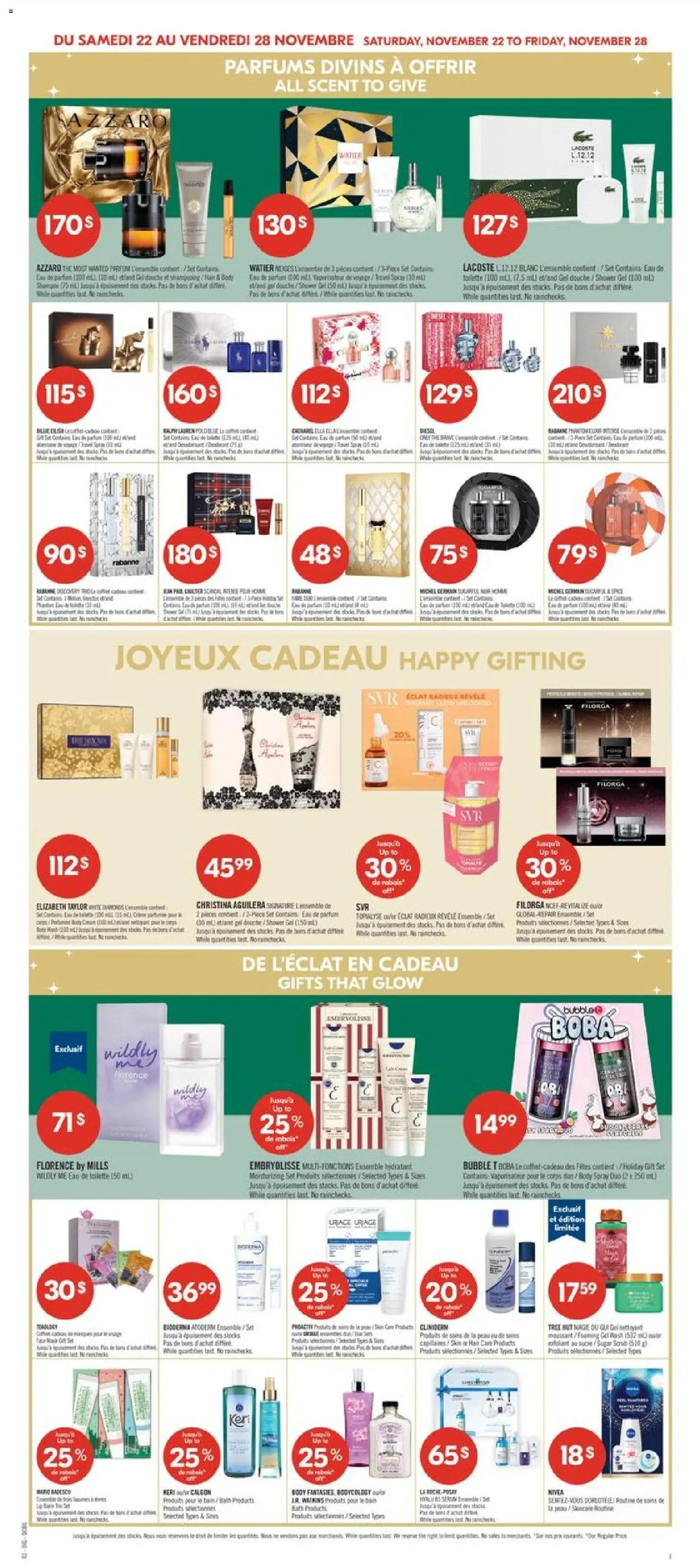 Pharmaprix flyer valid from 22.11.2025 | Page: 9 | Products: Eau de toilette, Toilette, Bath, Shower