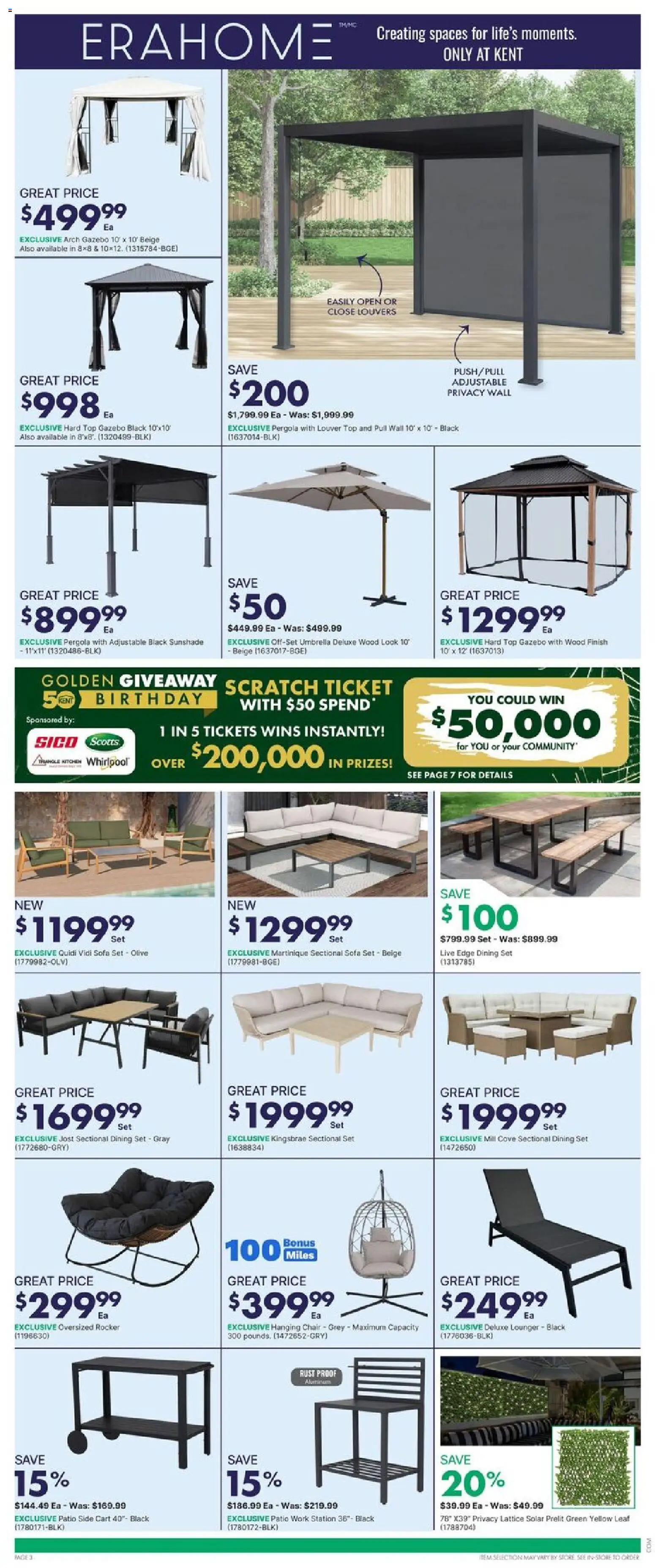 Kent flyer valid from 30.04.2026 | Page: 4 | Products: Umbrella, Sofa, Chair