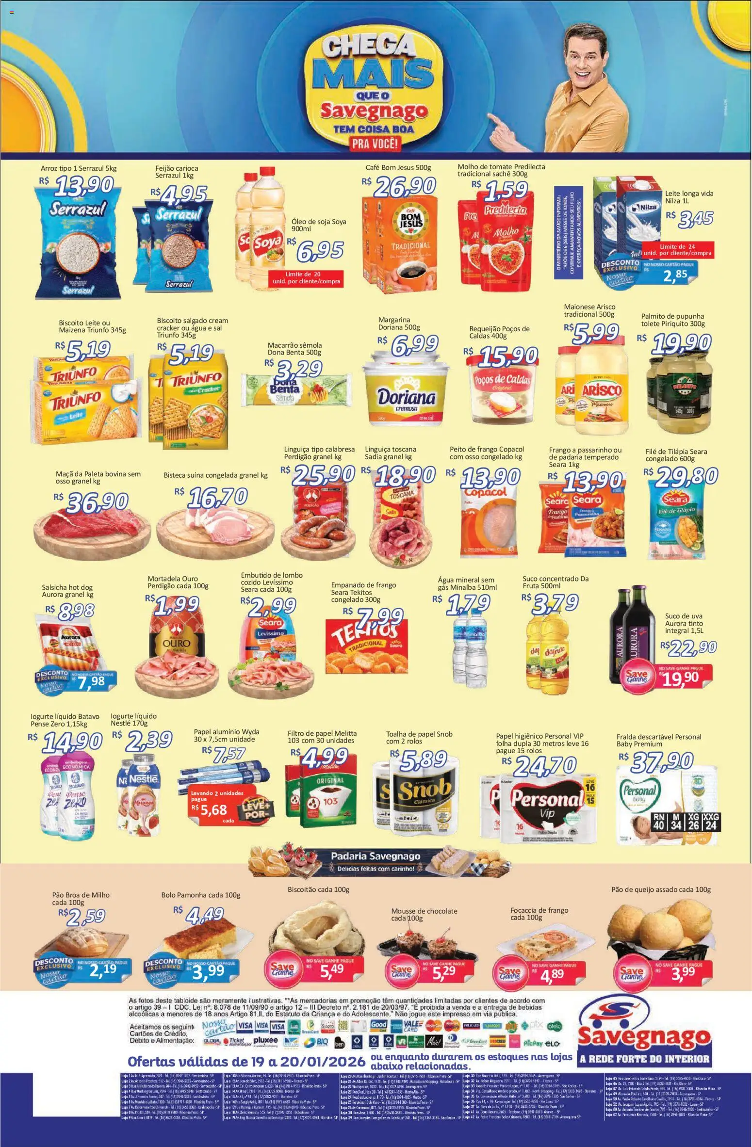Savegnago Folheto - válido de 19.01.2026 | Página: 2 | Produtos: Filtro de papel, Feijão, Biscoito, Bebedouro