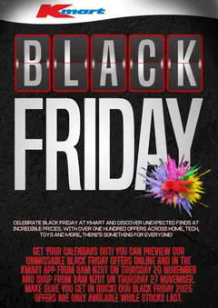 Kmart - Black Friday Notice preview  - valid from 31.10.2025