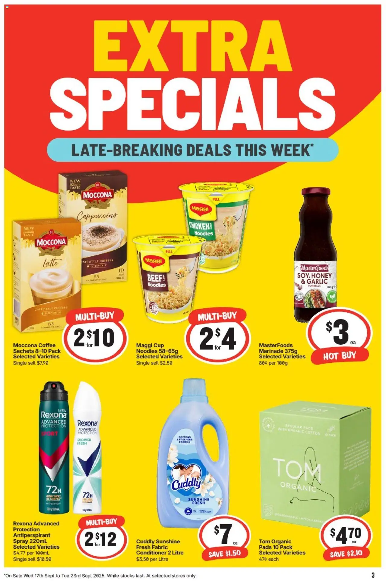 IGA catalogue - valid from 17.09.2025 | Page: 3 | Products: Shower, Honey, Beef, Garlic