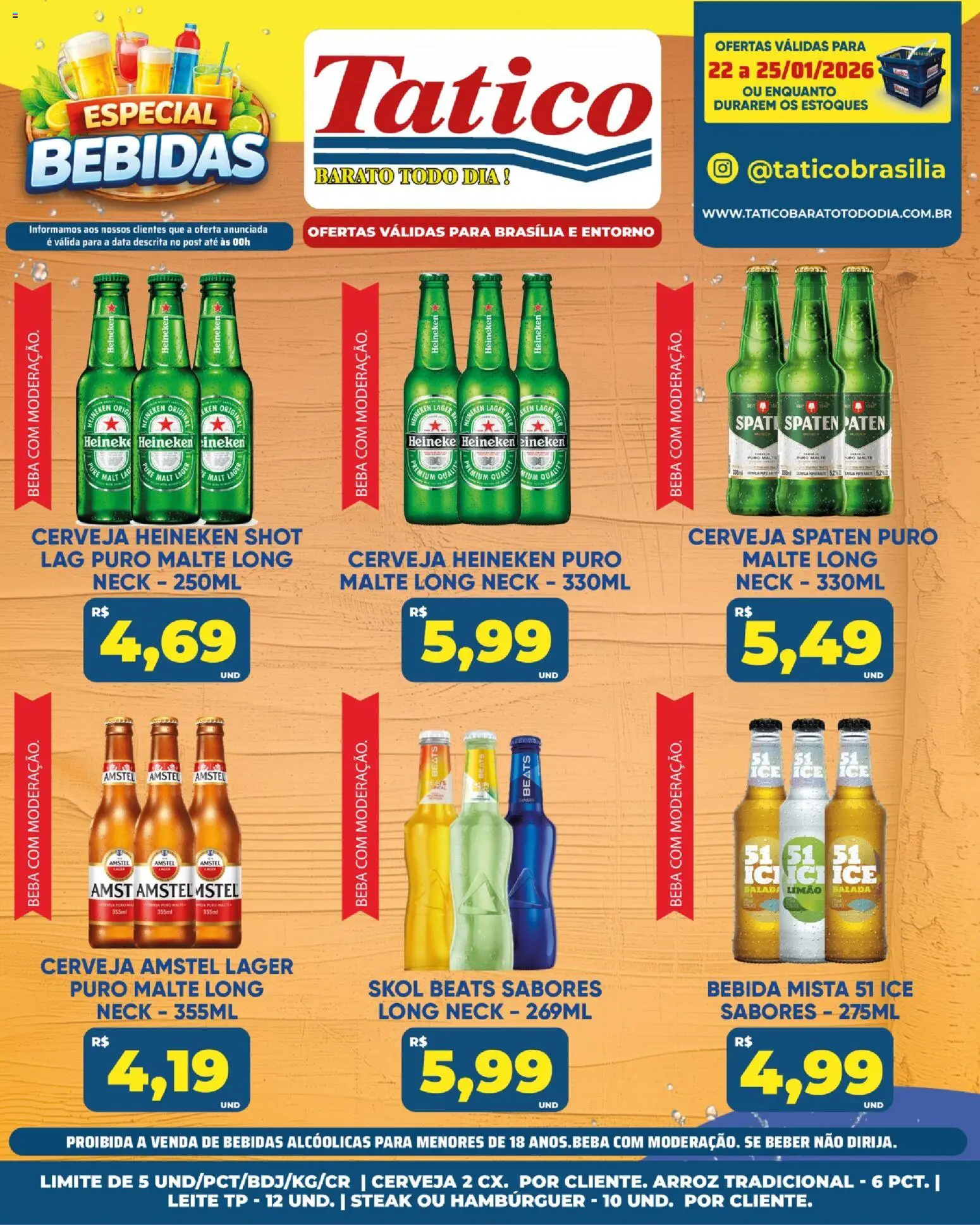 Tatico Folheto - válido de 23.01.2026 | Página: 19 | Produtos: Cerveja, Cerveja Heineken, Salada, Bebida