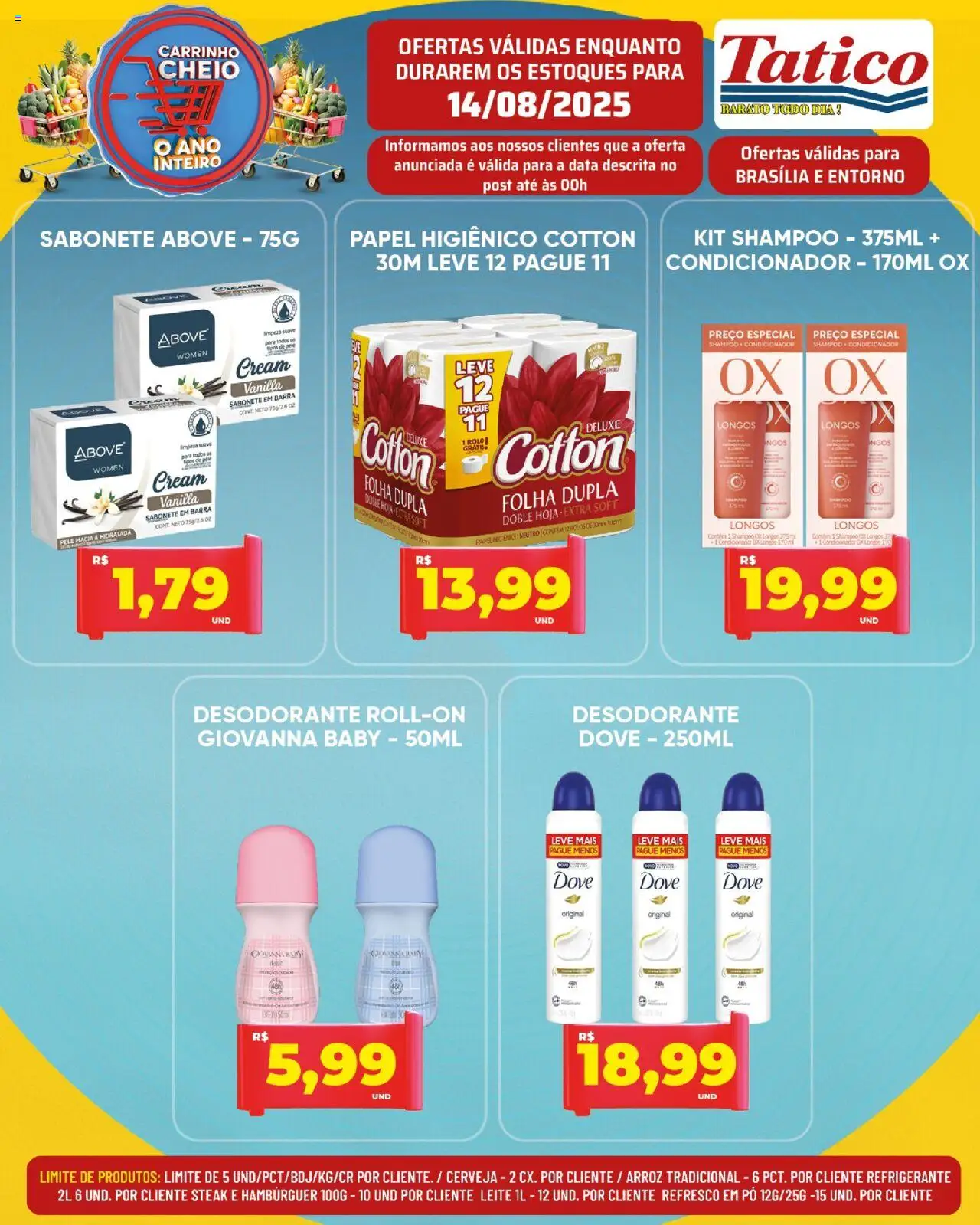 Tatico Folheto - válido de 14.08.2025 | Página: 21 | Produtos: Desodorante, Leite, Cerveja, Sabonete