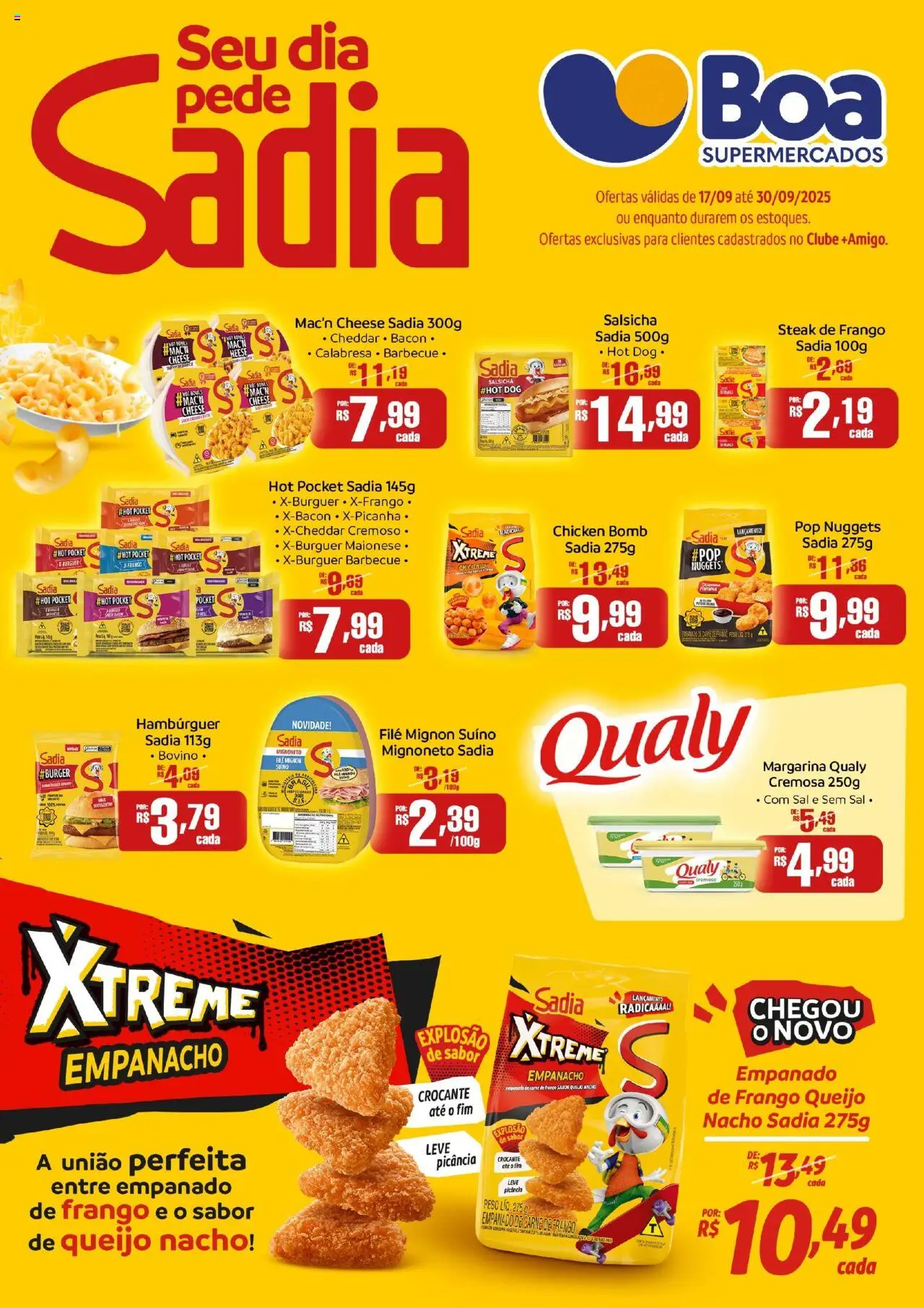 Boa Supermercados Folheto - válido de 17.09.2025 | Página: 1 | Produtos: Queijo, Sal, Frango, Maionese