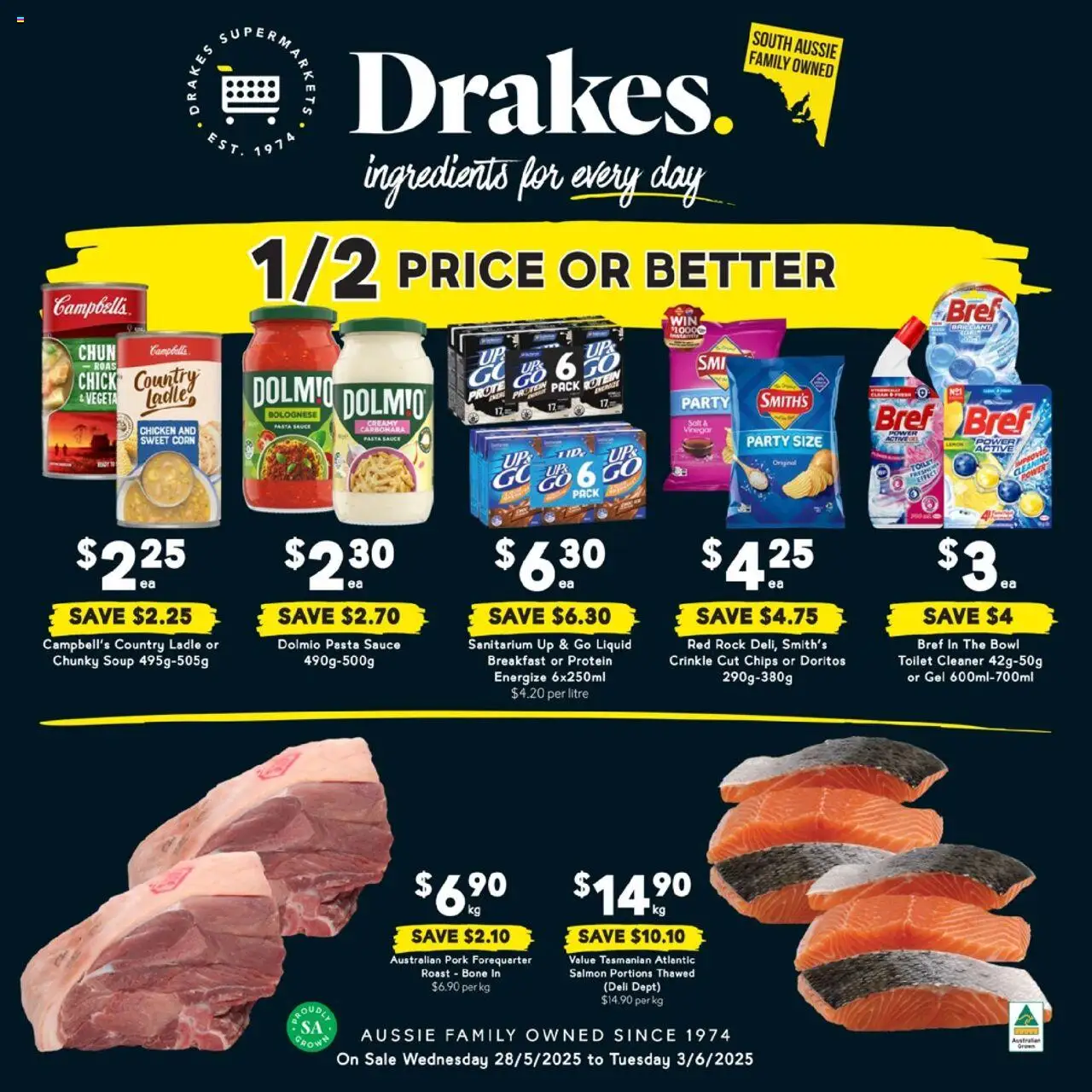 Drakes catalogue - valid from 28.05.2025 | Page: 1 | Products: Toilet, Cleaner, Pork, Sauce