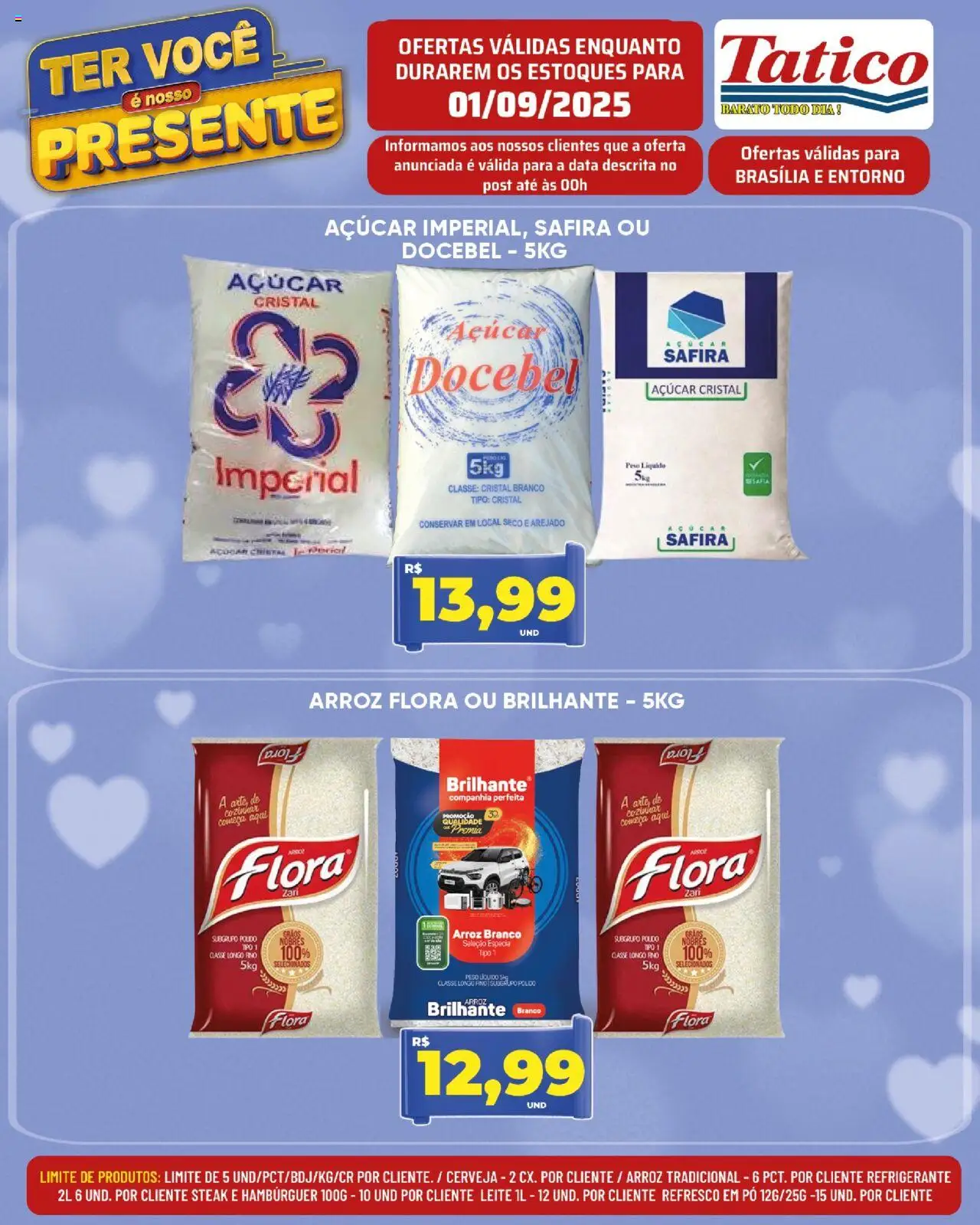 Tatico Folheto - válido de 01.09.2025 | Página: 1 | Produtos: Refresco, Arroz, Hambúrguer, Refrigerante