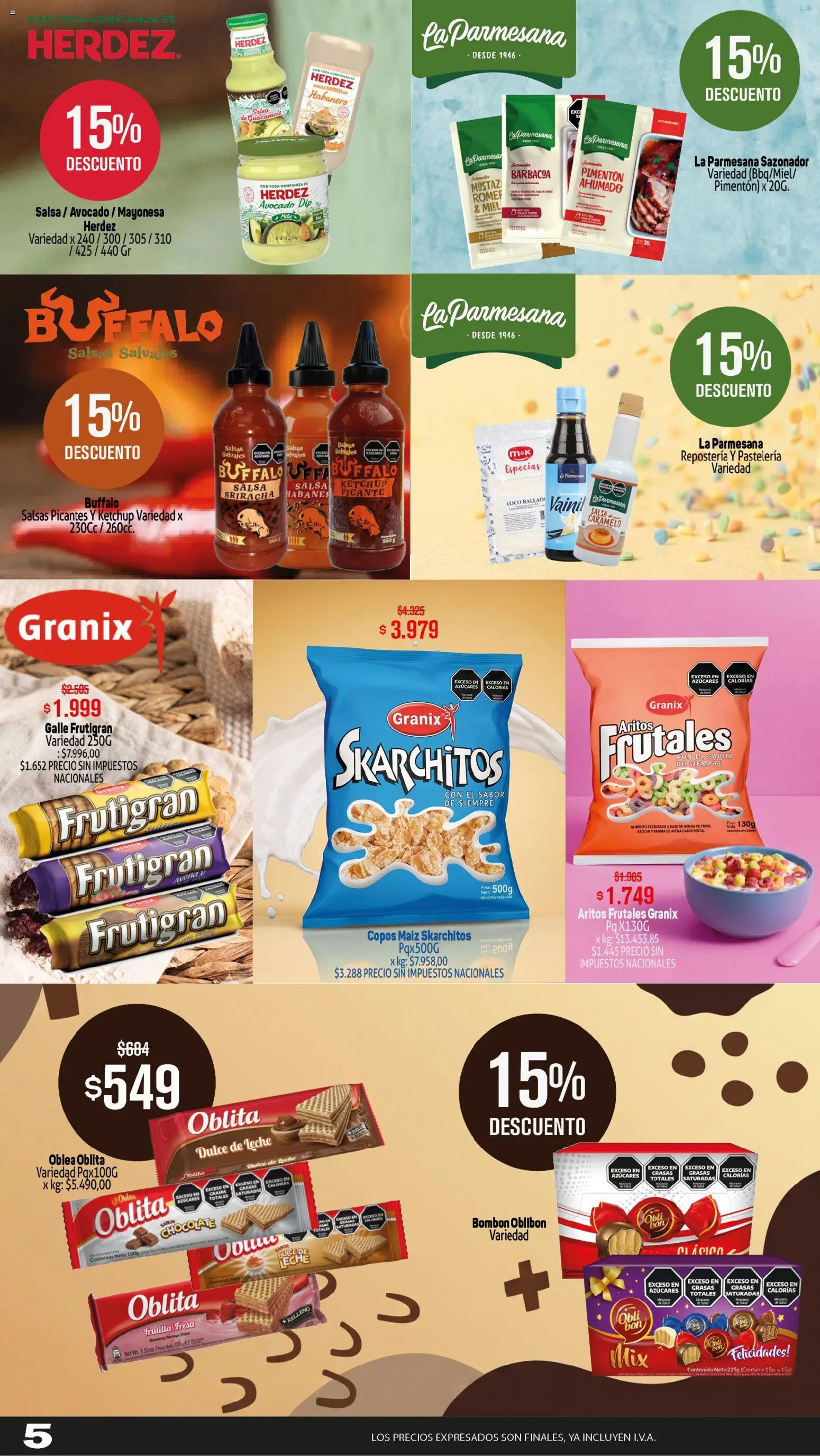 Makro ofertas │ válido desde el 16.04.2026 | Página: 5 | Productos: Frutilla, Azucar, Dulce de leche, Chocolate