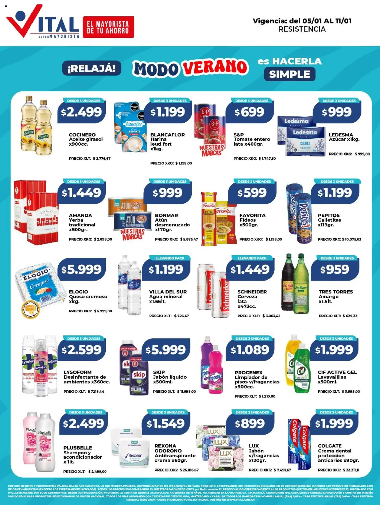 Vital - Ofertas -  Resistencia │ válido desde el 05.01.2026 | Página: 1 | Productos: Aceite, Shampoo, Fideos, Limpiador