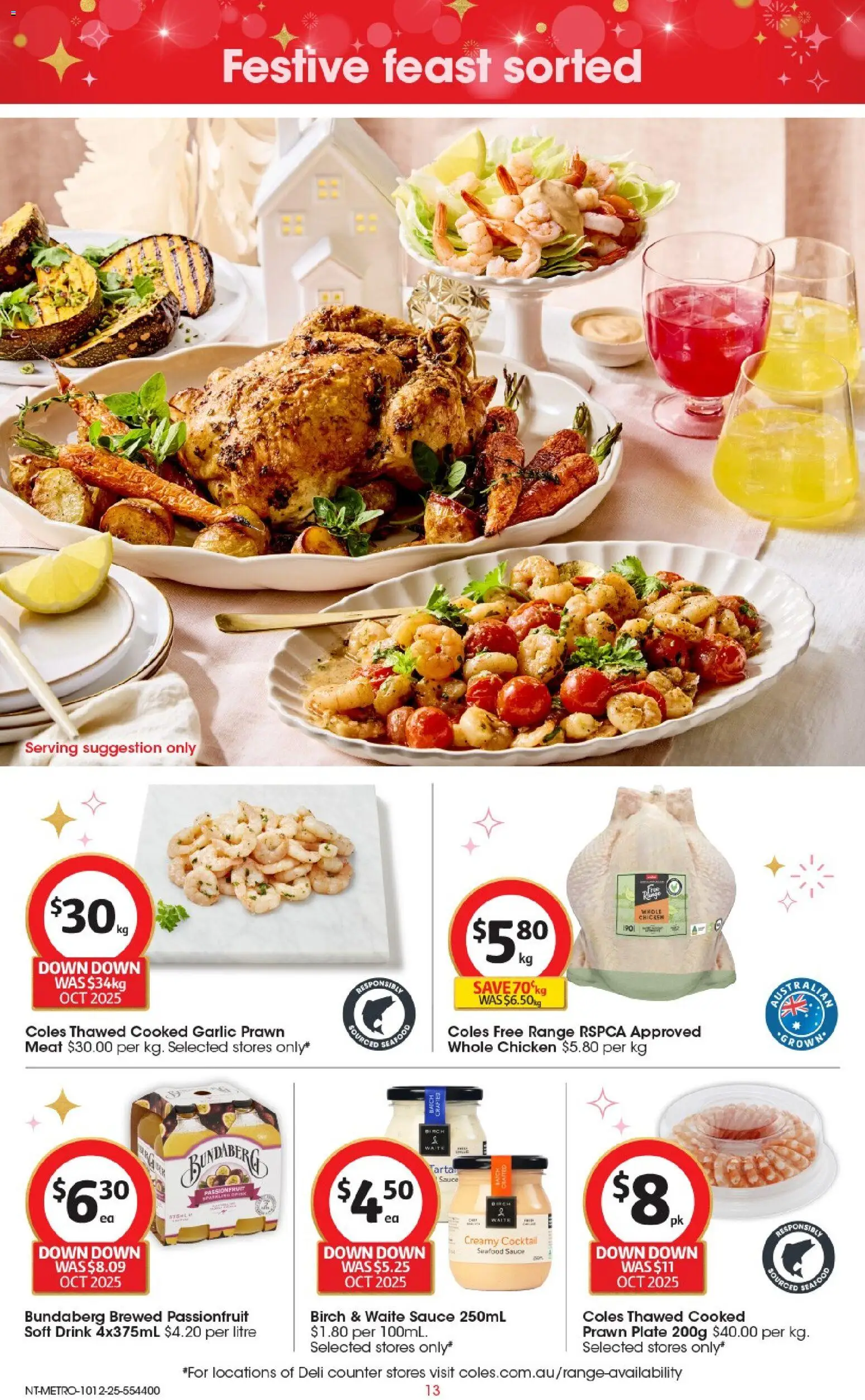 Coles catalogue - valid from 10.12.2025 | Page: 14 | Products: Chicken, Meat, Seafood, Garlic