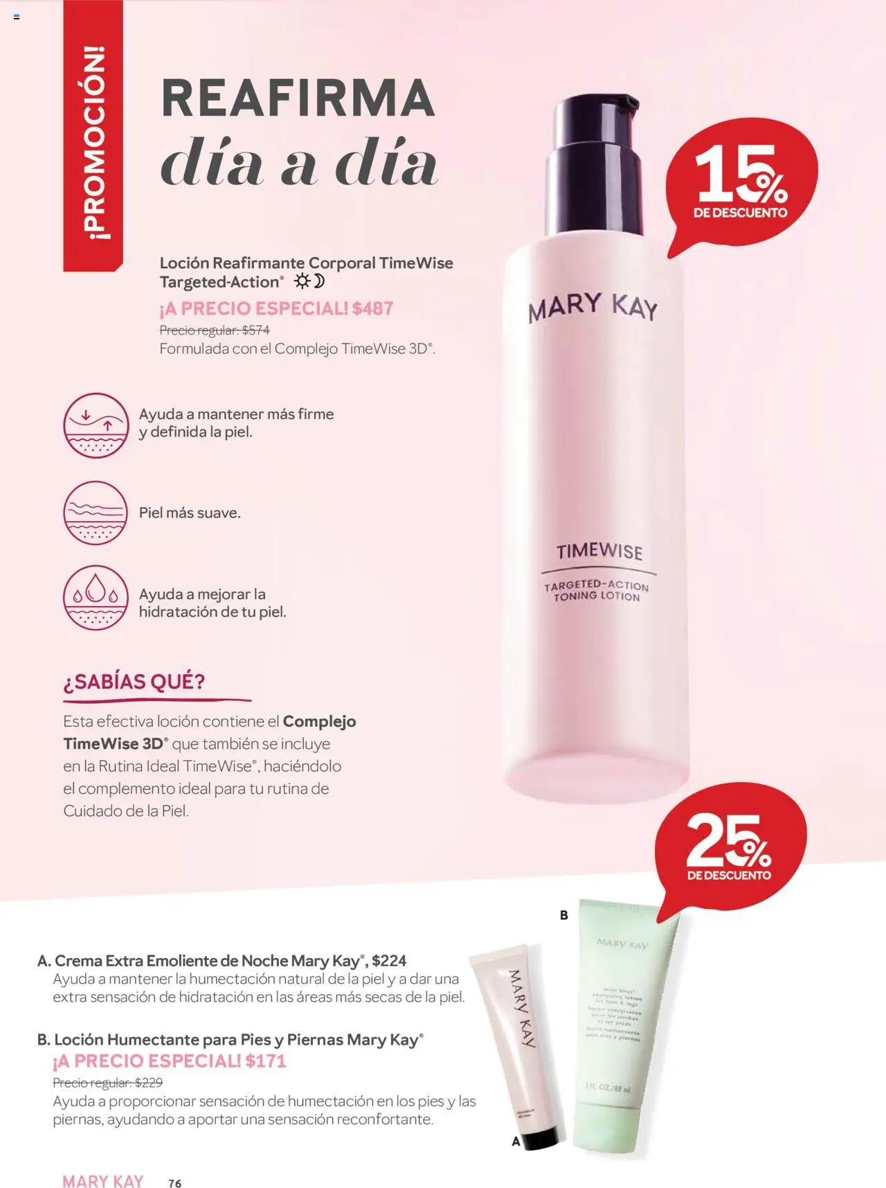 Nuevas ofertas de Mary Kay válidas en toda la República Mexicana desde el 01.09.2025. ¡Encuentra las mejores ofertas en Mary Kay catálogo! | Página: 76 | Productos: Té, Sobre