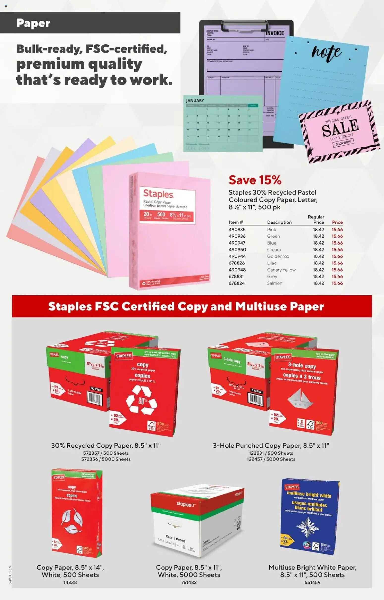 Staples flyer valid from 06.03.2026 | Page: 5 | Products: Cream, PC