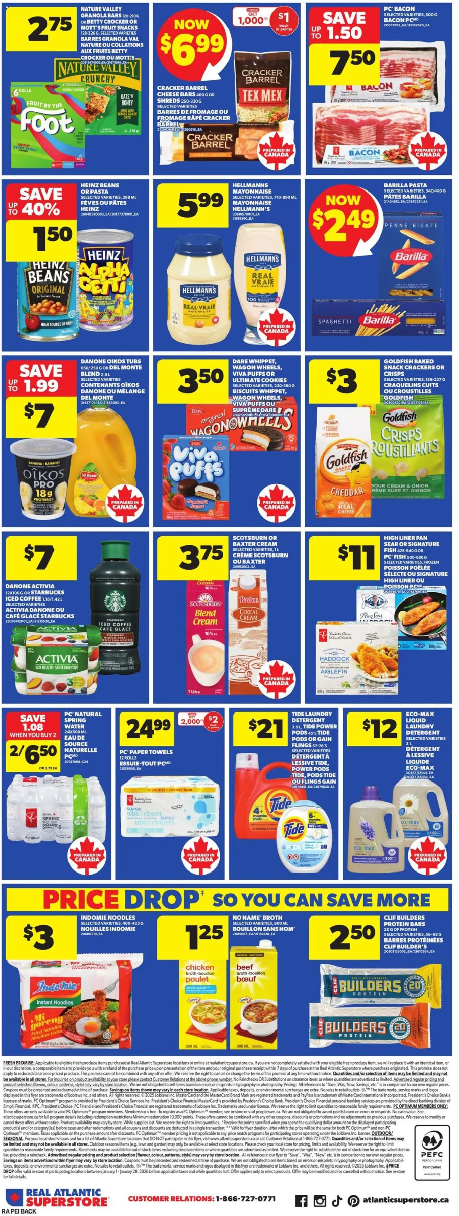 Atlantic Superstore flyer valid from 22.01.2026 | Page: 4 | Products: Fish, Sour cream, Cream, Cookies