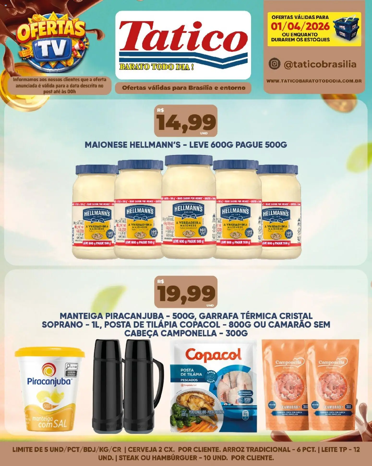 Tatico Folheto - válido de 02.04.2026 | Página: 21 | Produtos: Pera, Camarão, Cerveja, Arroz