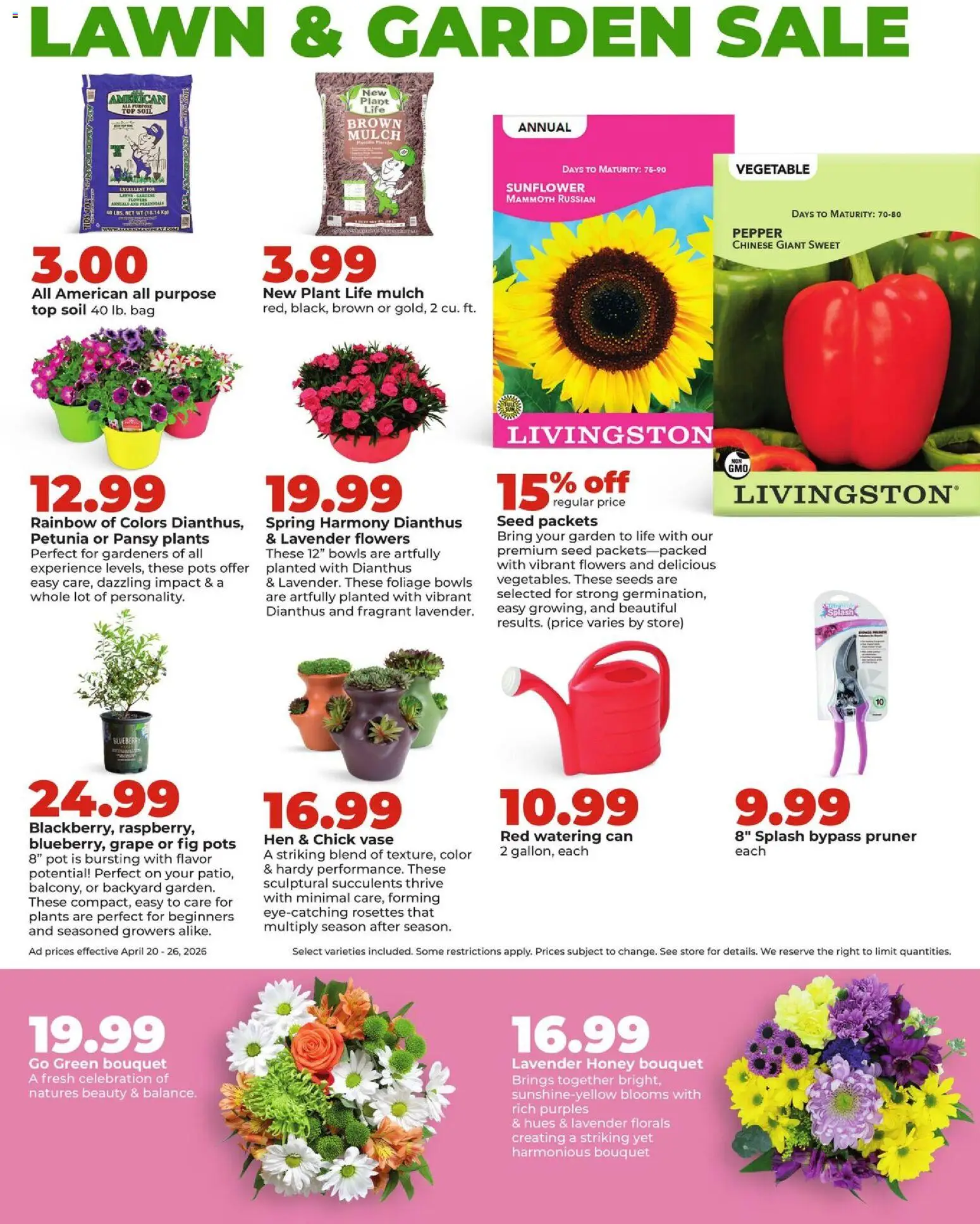 HyVee Weekly Ad - valid from 20.04.2026 | Page: 35 | Products: Pruner, Vase, Pepper, Bag