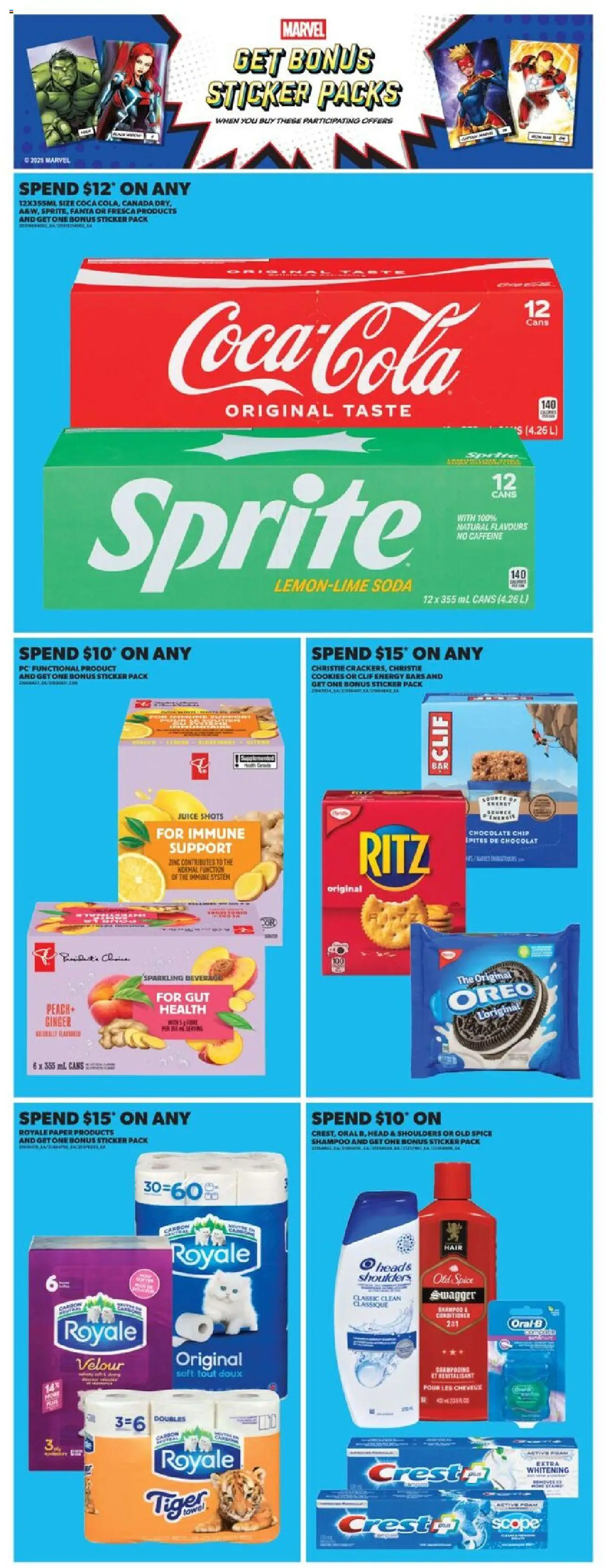 Real Canadian Superstore flyer valid from 25.09.2025 | Page: 12 | Products: Cookies, Shampoo, Conditioner, Juice