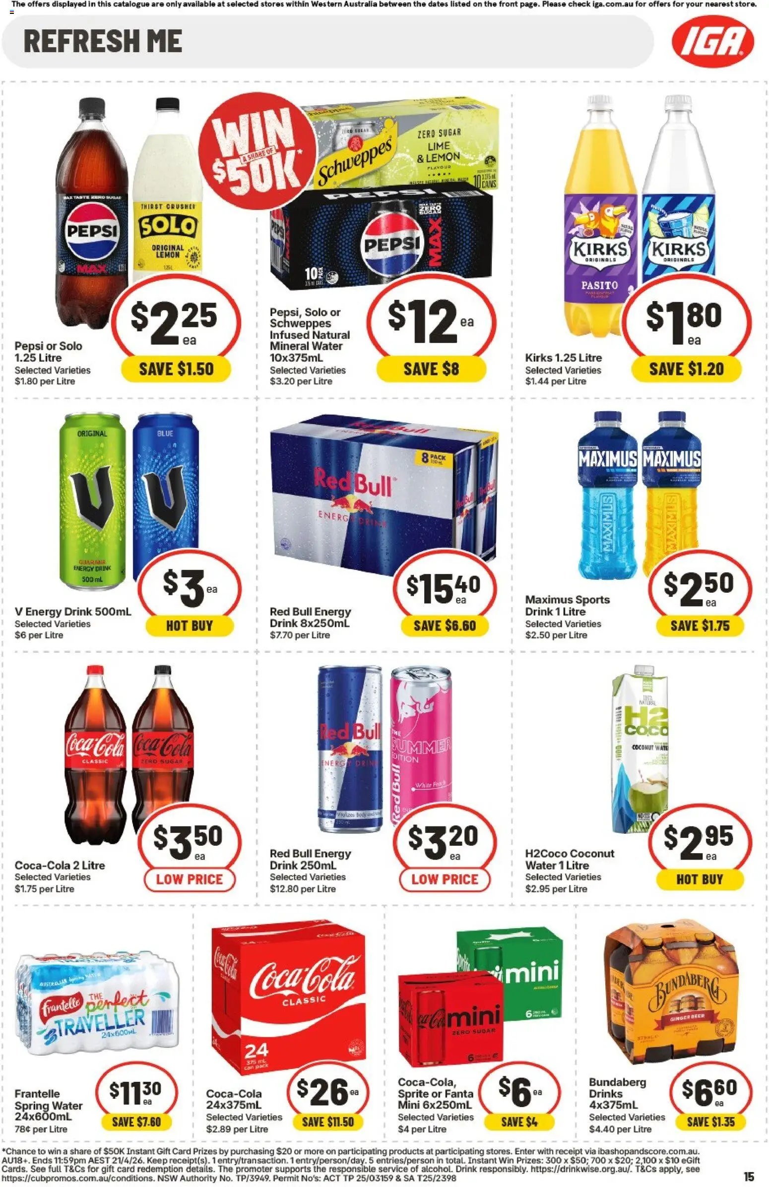 IGA catalogue - valid from 15.04.2026 | Page: 15 | Products: Box, Milk, Chips, Sugar