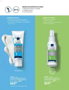 Vista previa de Avon Care Footworks Crema para pies con callosidades 80 g, Cream for feet with calluses., nuevo folleto de la tienda, válido en México a partir del 13.03.2026 | Página: 185 | Productos: Desodorante, Crema