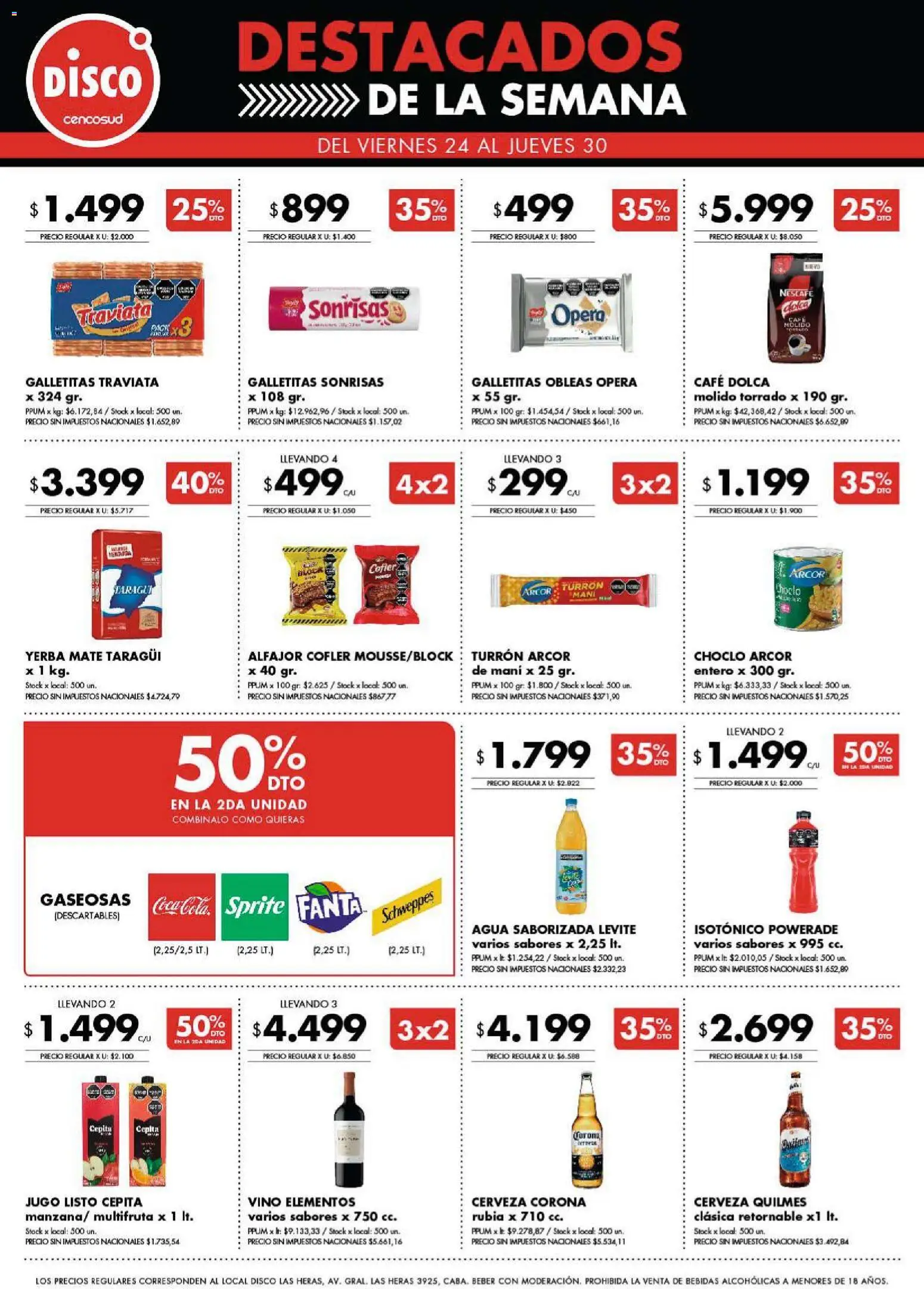 Disco - Ofertas | Córdoba │ válido desde el 23.10.2025 | Página: 8 | Productos: Mate, Mani, Jugo, Cerveza
