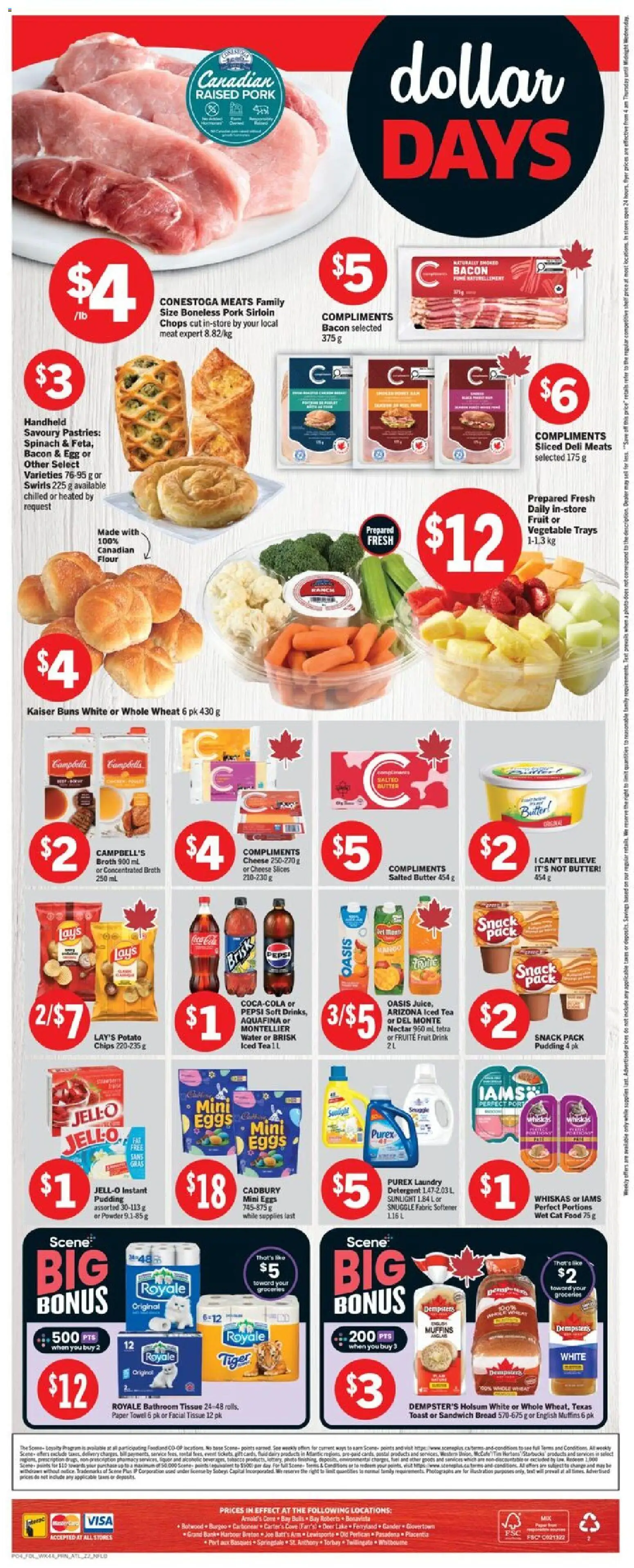 Foodland flyer valid from 26.02.2026 | Page: 2 | Products: Chips, Butter, Eggs, Pork