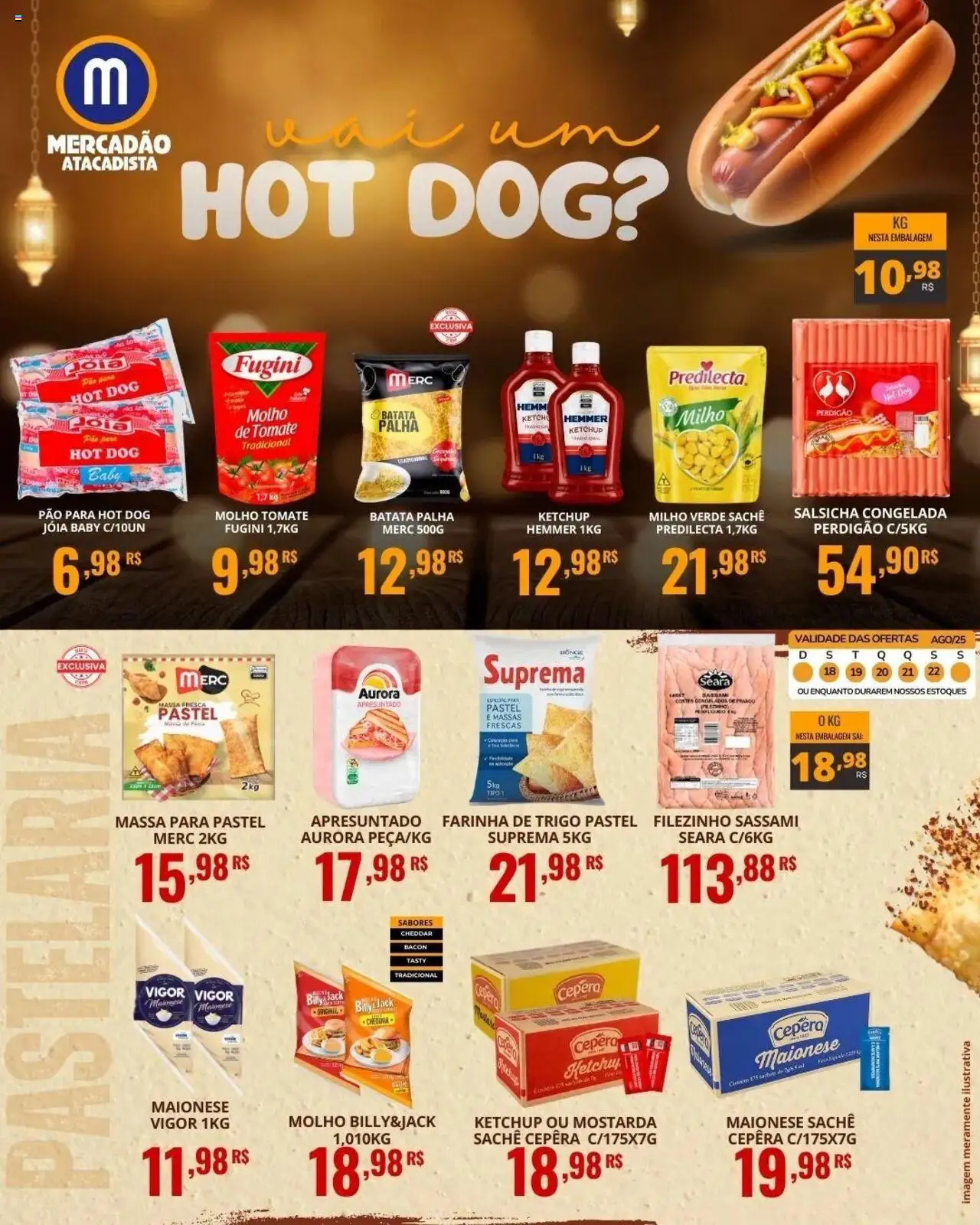 Mercadão Atacadista Folheto - válido de 18.08.2025 | Página: 2 | Produtos: Maionese vigor 1kg, Milho verde, Ketchup, Frango