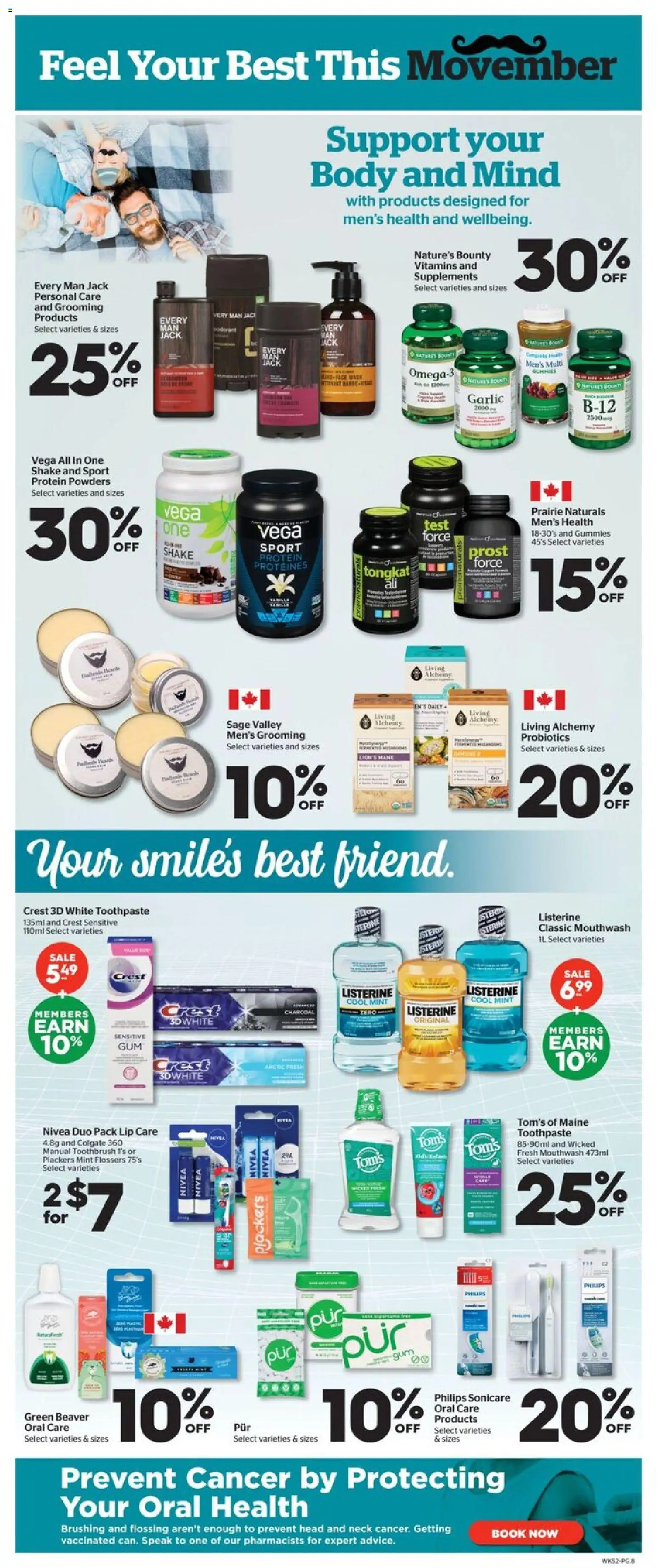 Calgary Co-op flyer valid from 30.10.2025 | Page: 8 | Products: Face wash, Toothpaste, Mouthwash