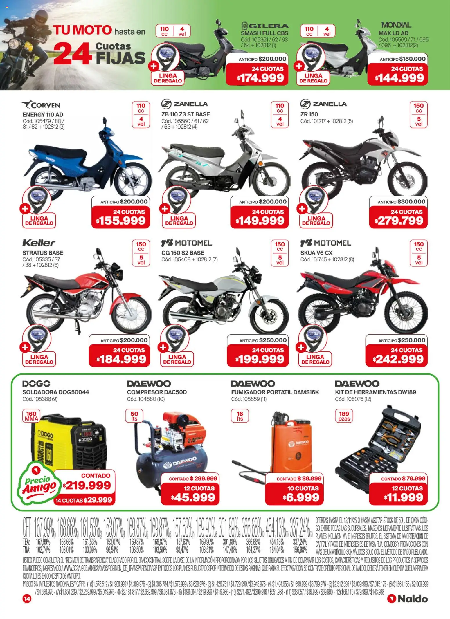 Naldo catálogo │ válido desde el 12.11.2025 | Página: 14 | Productos: Soldadora, Sobre