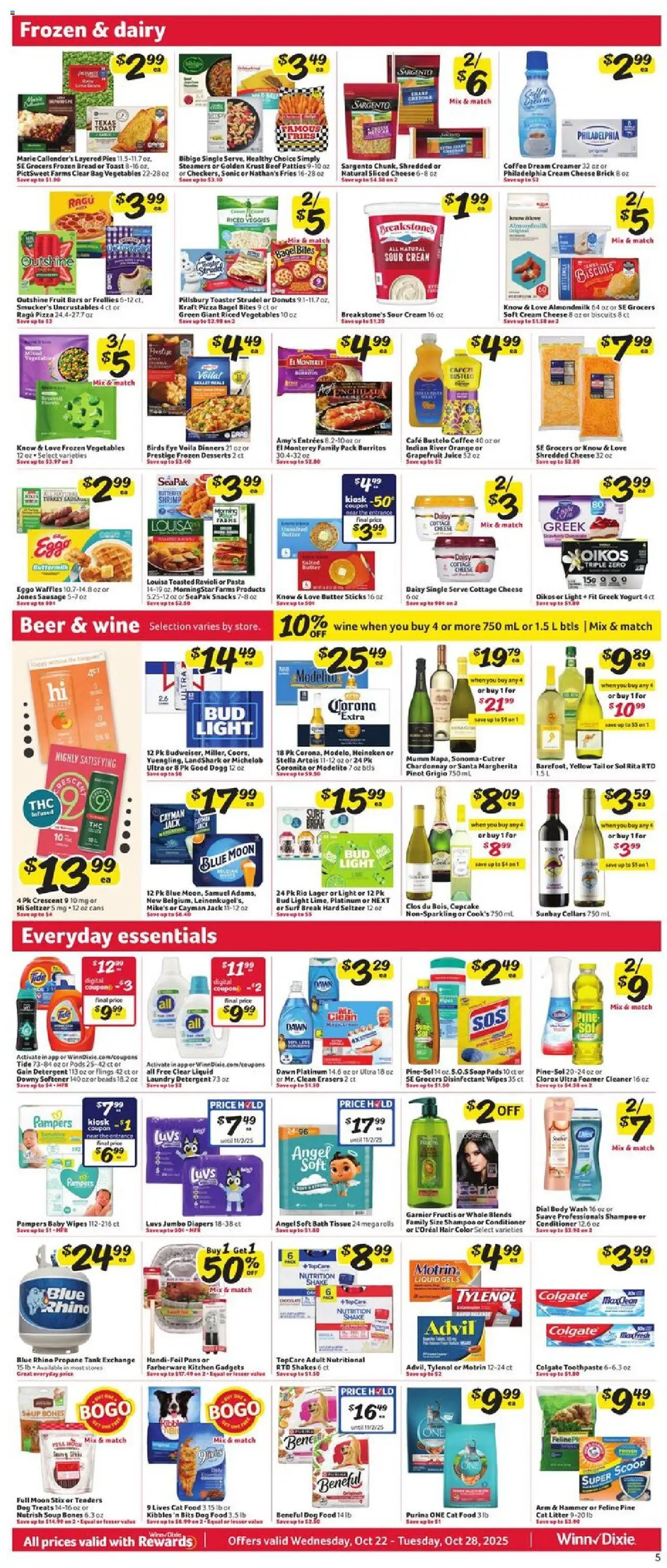 Winn Dixie Weekly Circular - FL - valid from 22.10.2025 | Page: 7 | Products: Hair color, Wine, Cream, Body Wash