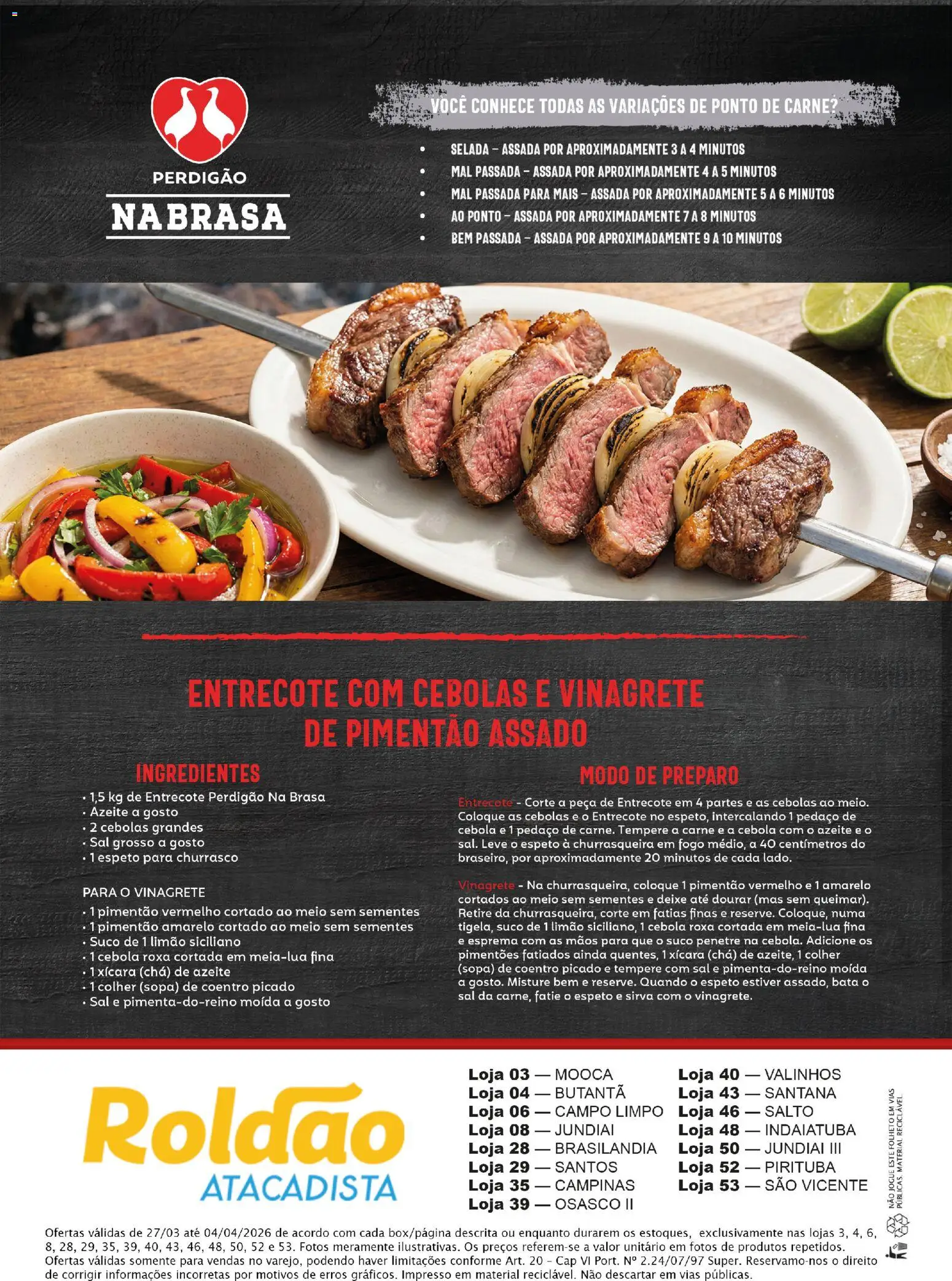 Roldão ofertas Perdigão na brasa de 27/03/2026 ? Não perca as melhores promoções! | Brasil