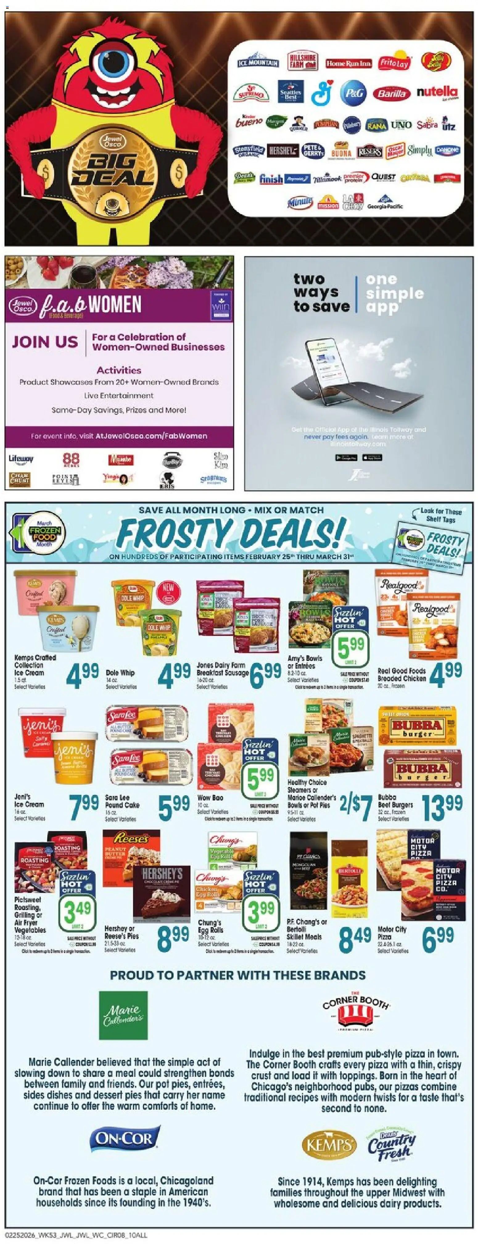 Jewel Osco Weekly Ad - IN - valid from 25.02.2026 | Page: 8 | Products: Skillet, Butter, Pizza, Cream