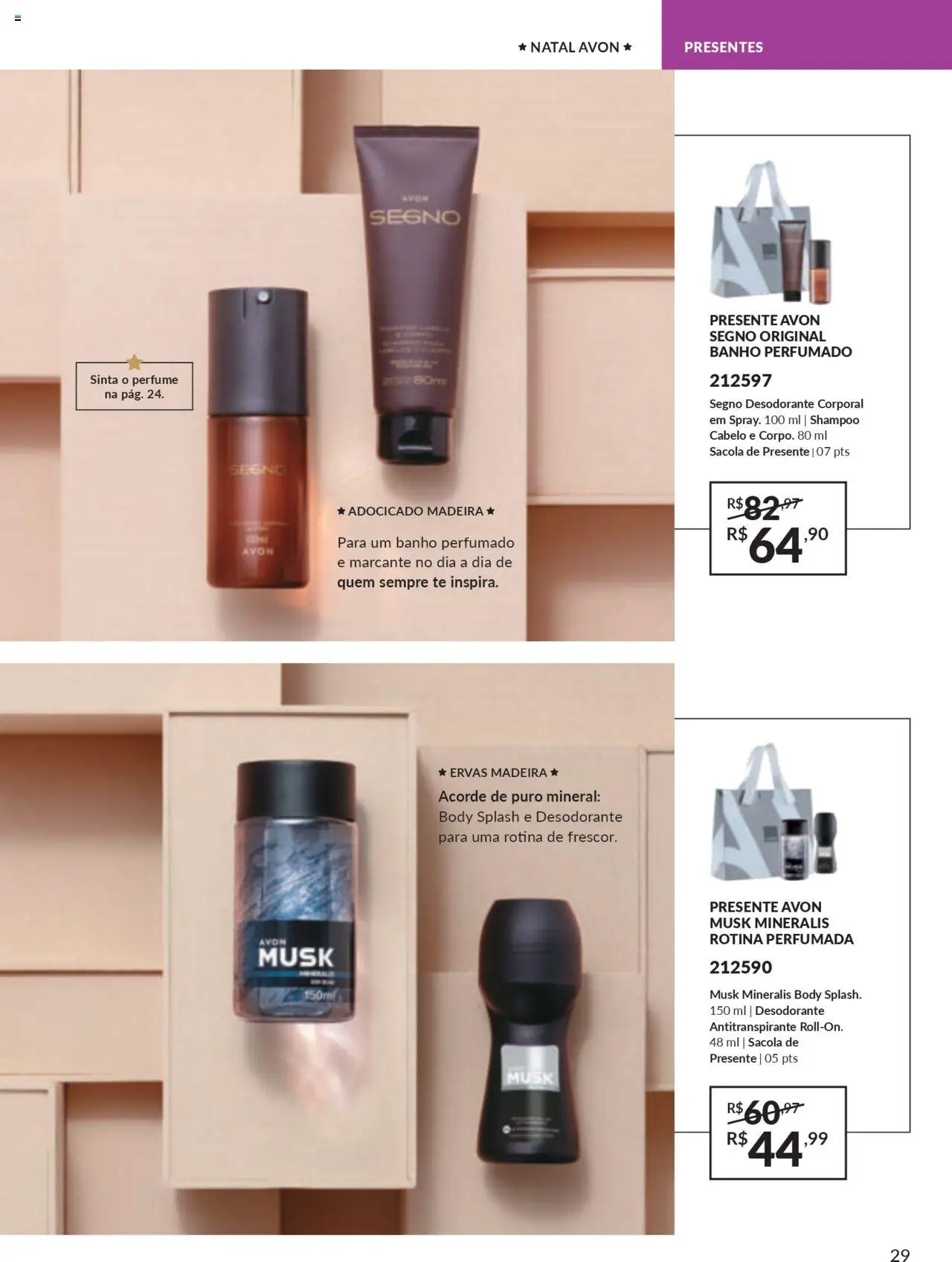 Avon Folheto - válido de 27.09.2025 | Página: 29 | Produtos: Shampoo, Perfume, Desodorante, Body