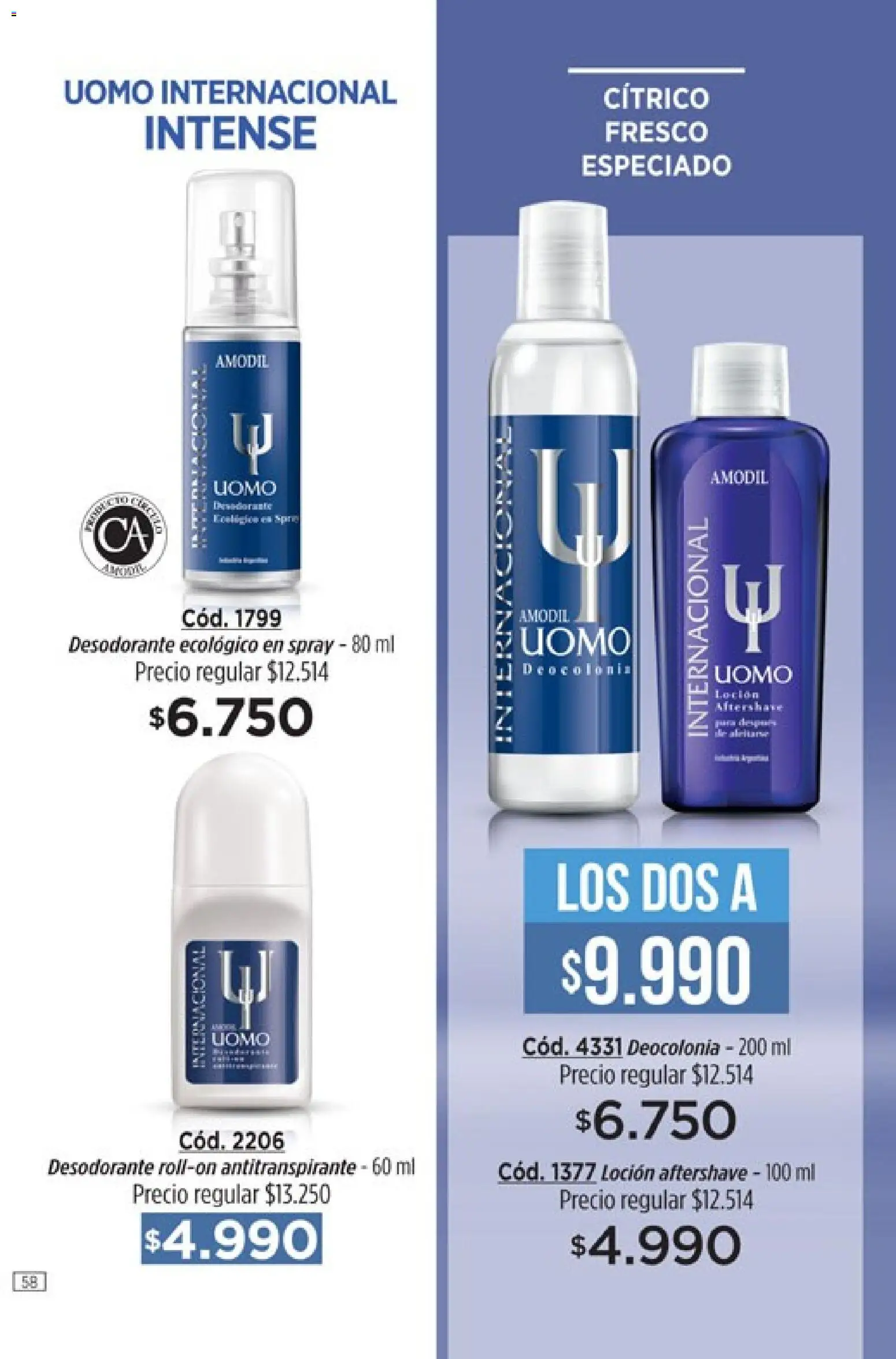 Amodil - Campaña 18/2025 │ válido desde el 30.11.2025 | Página: 58 | Productos: Loción, Desodorante, Antitranspirante