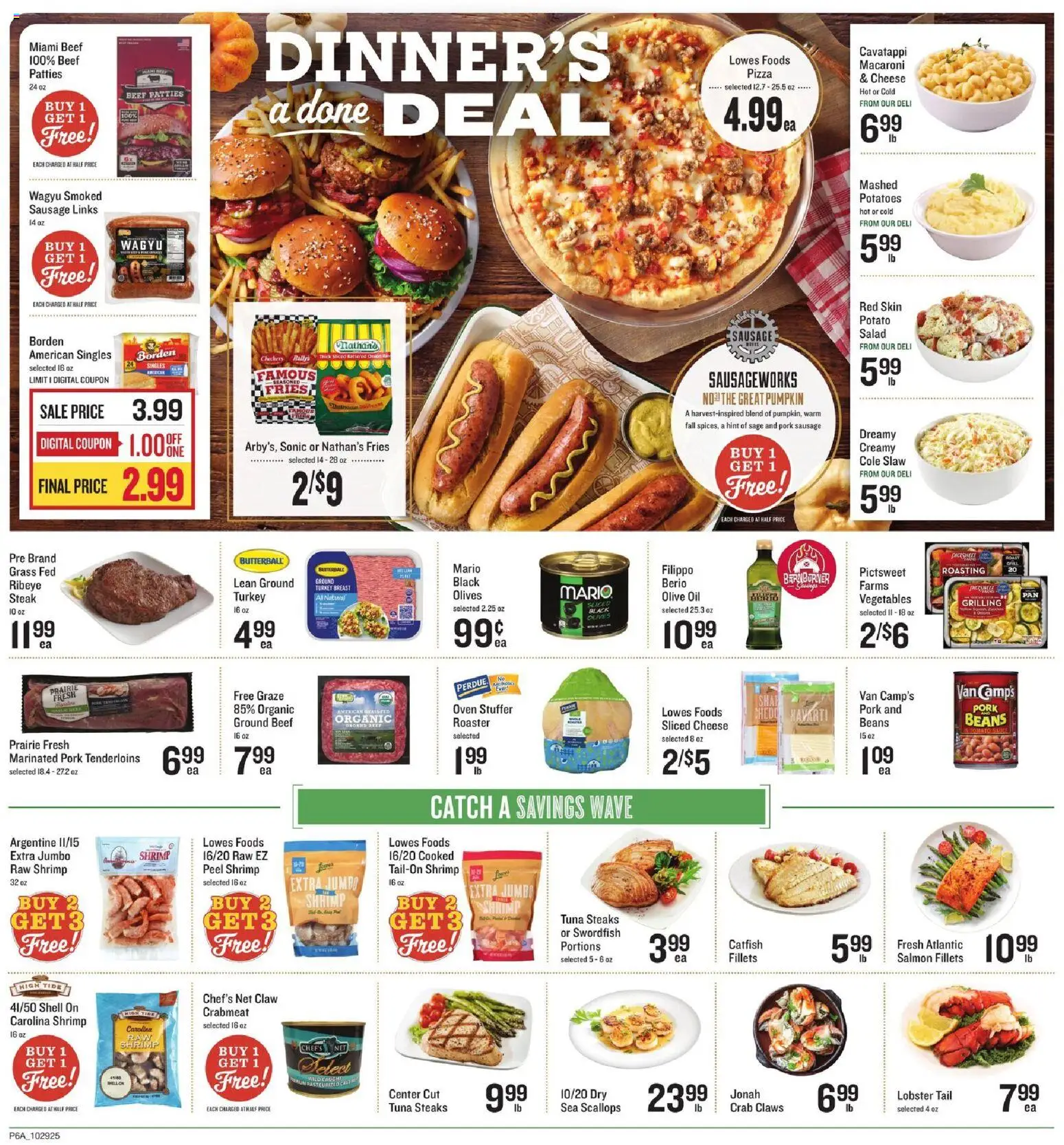 Lowes Foods Weekly Ad - NC - valid from 29.10.2025 | Page: 9 | Products: Salad, Pumpkin, Onion, Slicer