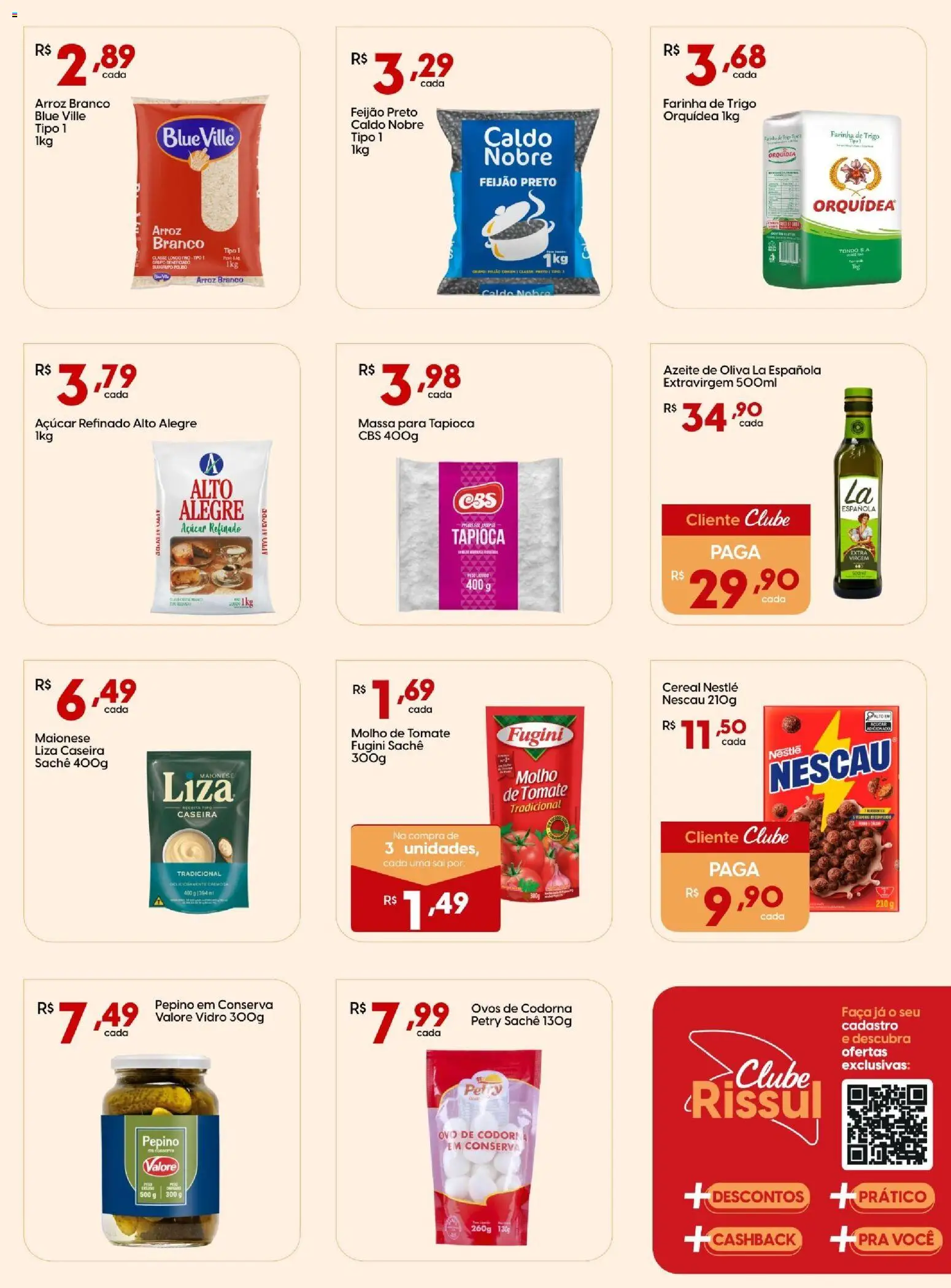 Rissul Folheto - válido de 02.01.2026 | Página: 4 | Produtos: Nescau, Massa, Açúcar, Maionese